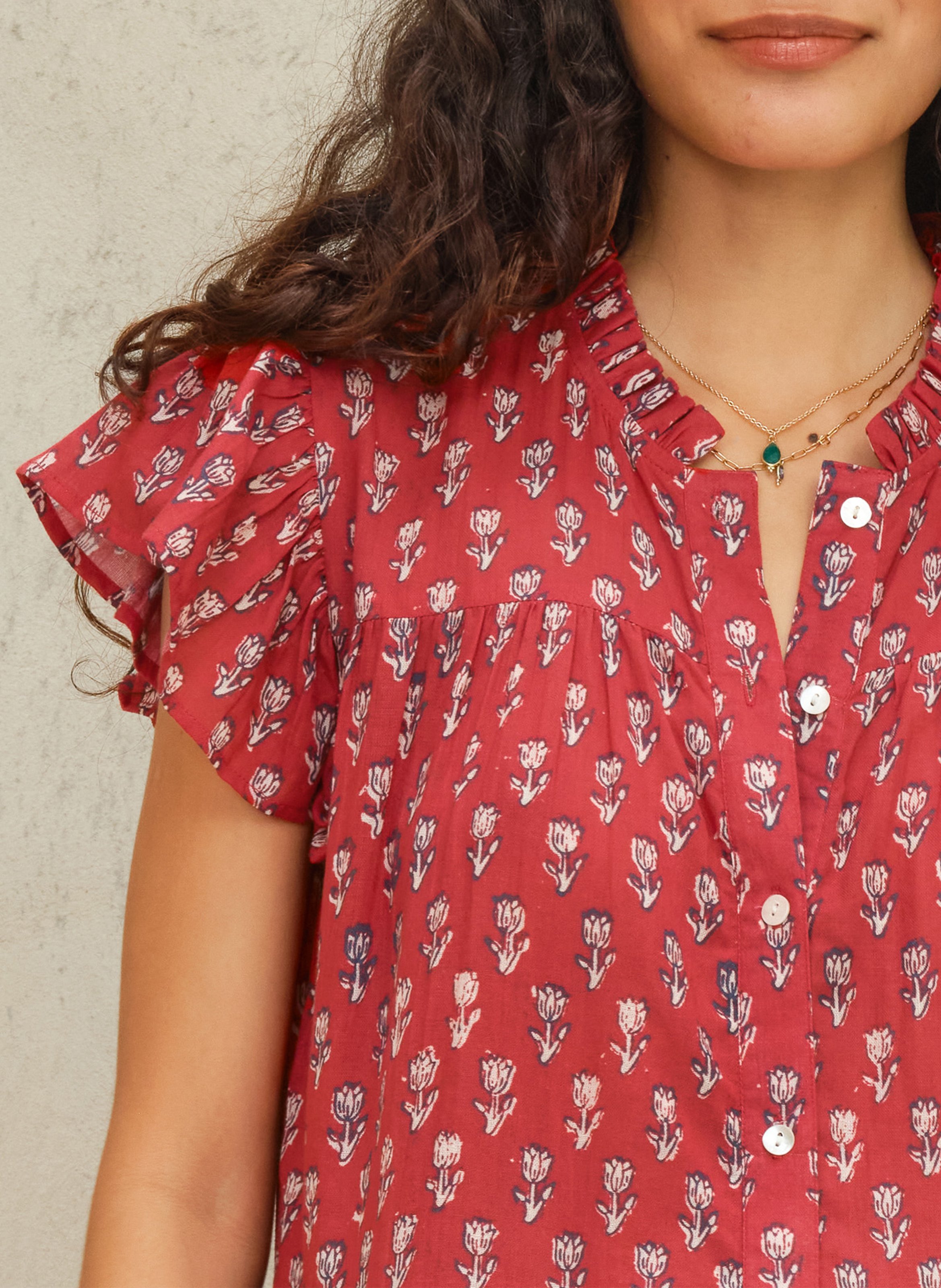 Printed dress M.A.B.E Red