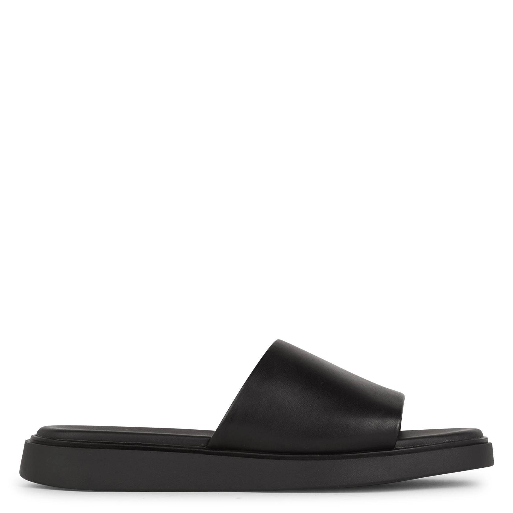 Leather wedge mules VAGABOND Black