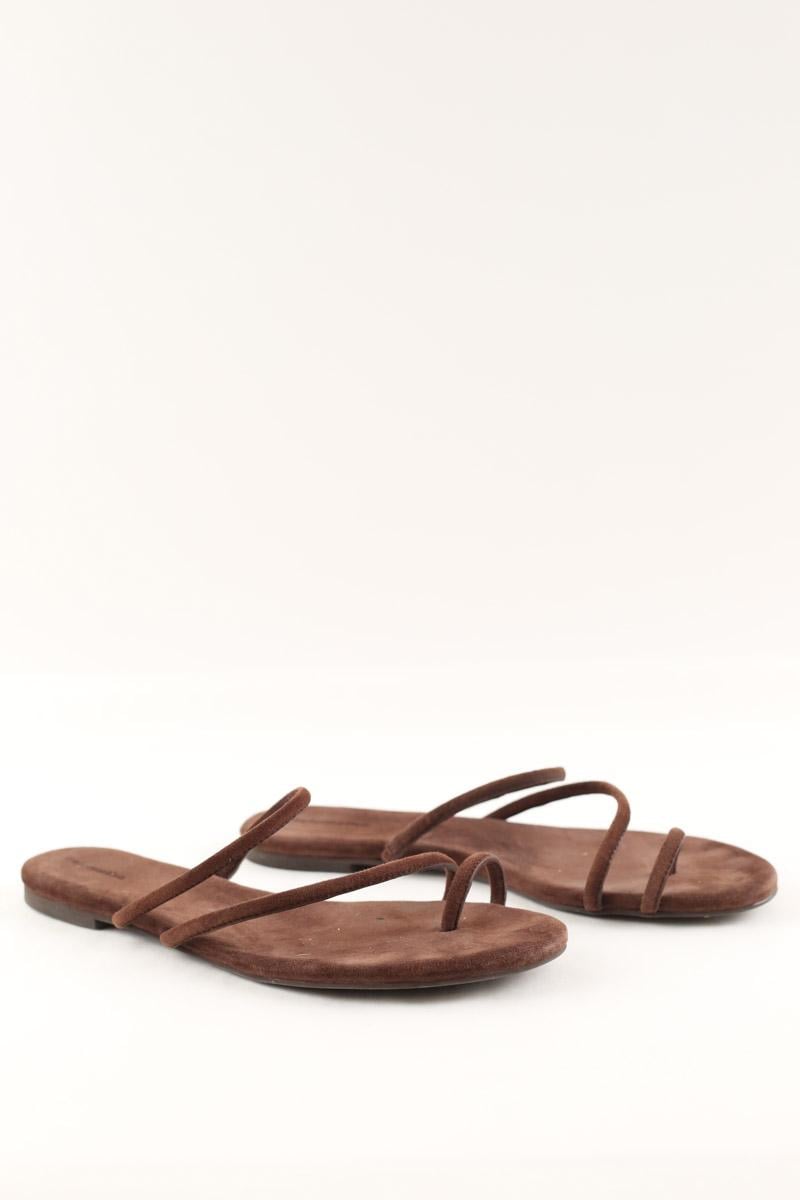 Faux leather sandals REFORMATION - Seconde Main Brown
