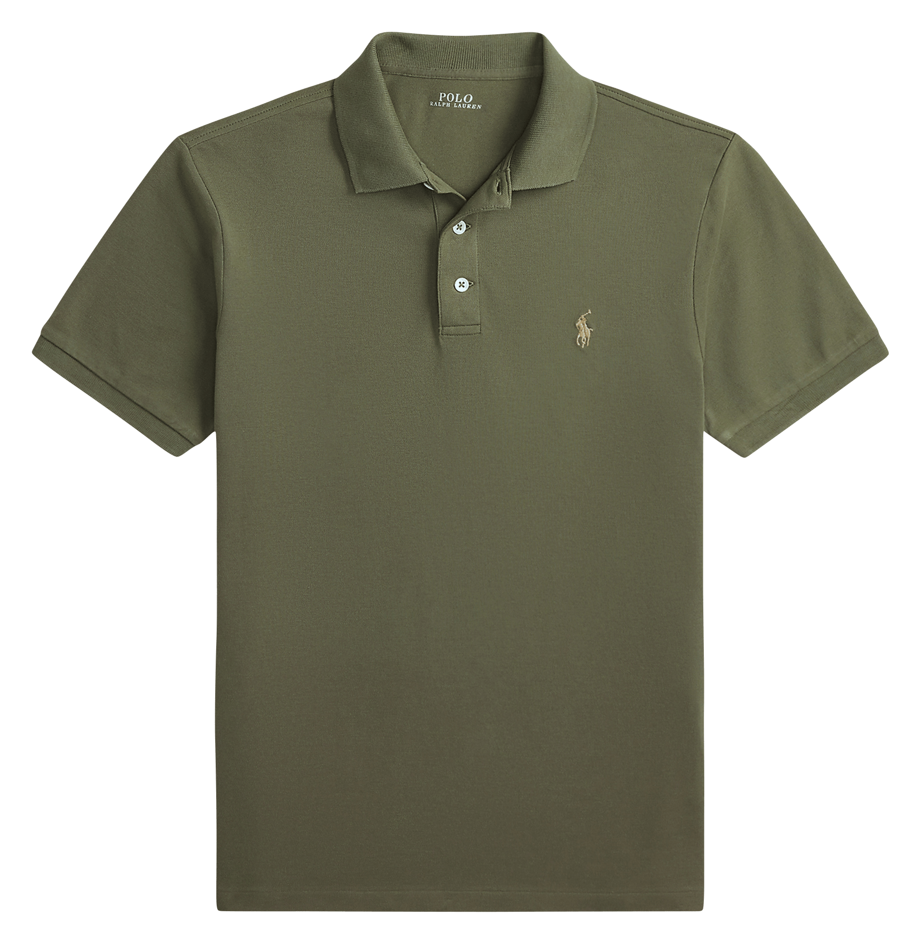 Short-sleeved plain polo with logo embroidery POLO RALPH LAUREN Green