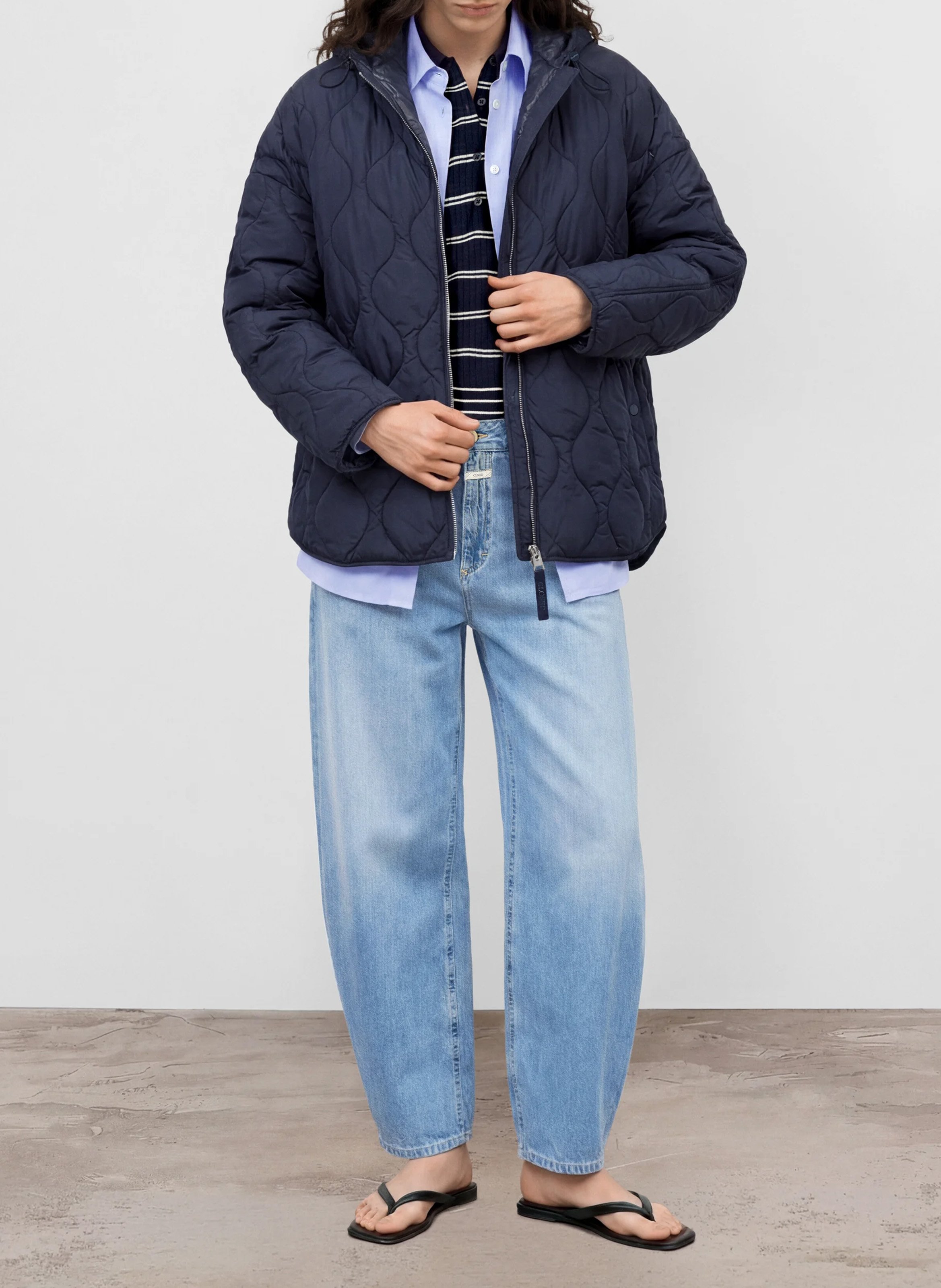 Oversized quilted jacket CLOSED Blue
