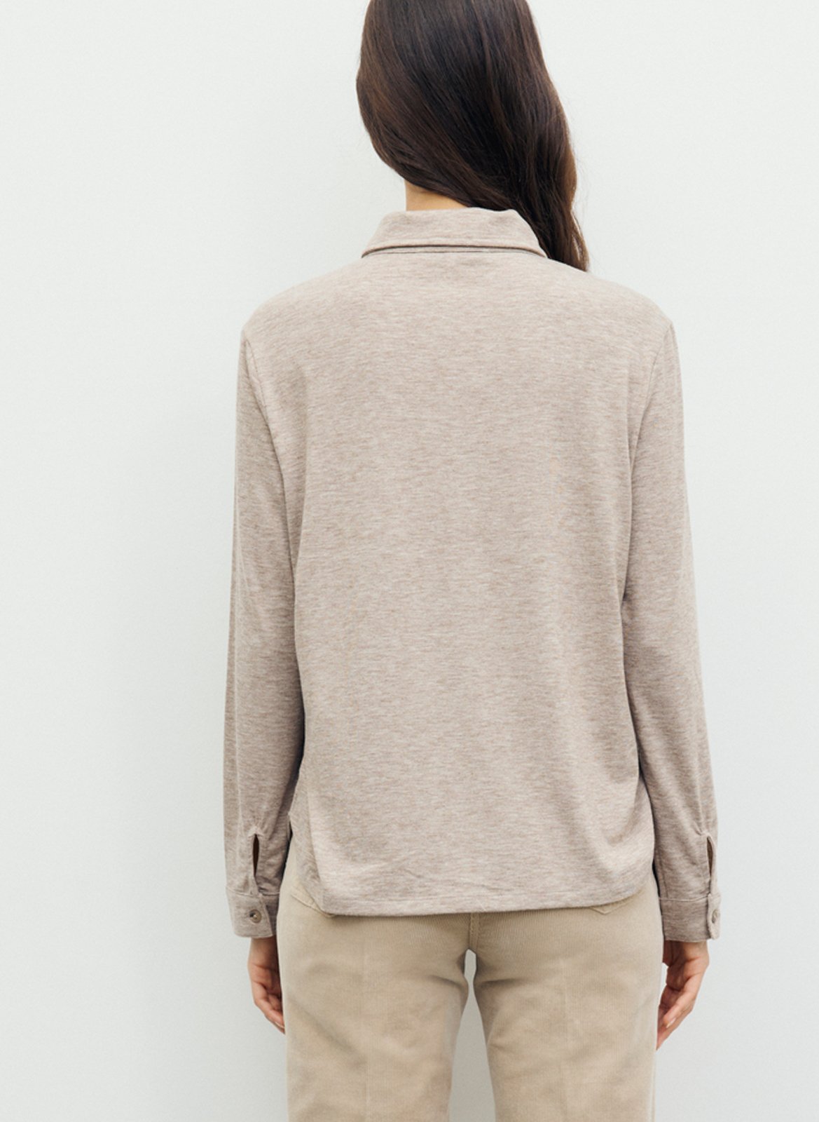 Straight shirt with classic collar and pockets GERARD DAREL Beige