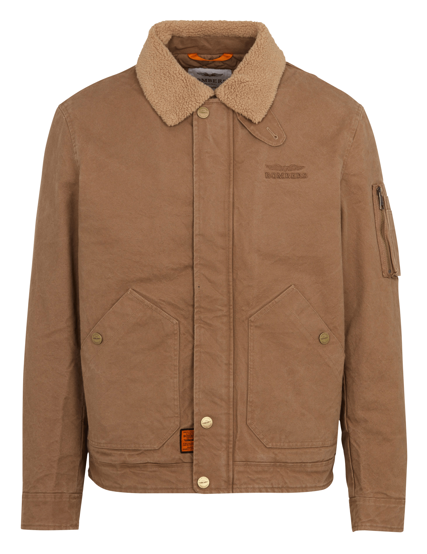 Giacca diritta in cotone unito BOMBERS ORIGINAL Marrone