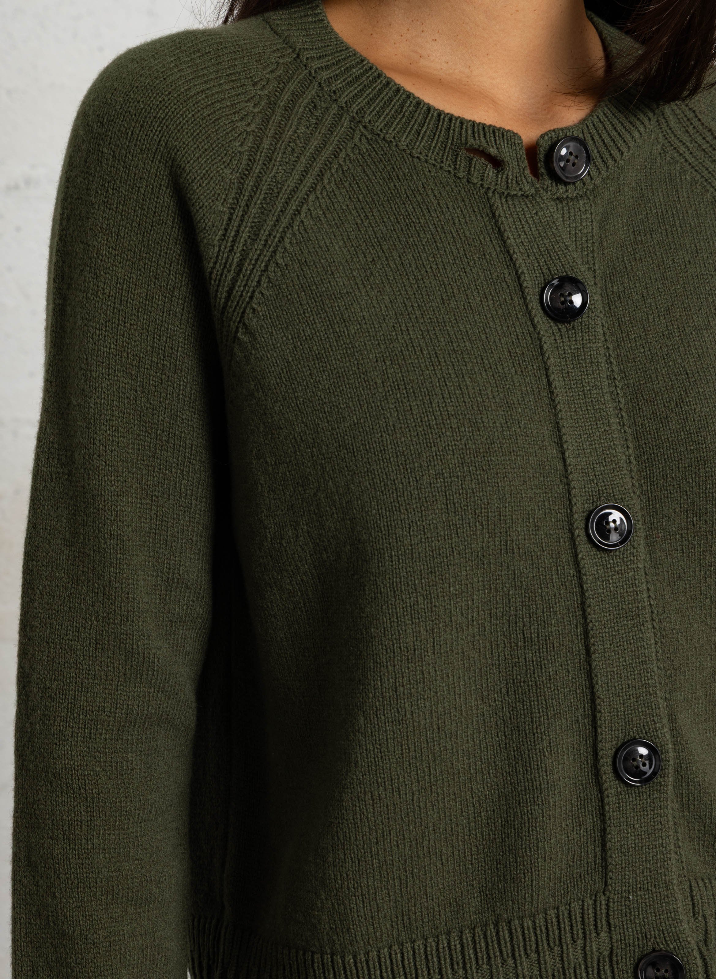Oversize-Weste aus Wolle und Kaschmir MAISON ANJE Khaki