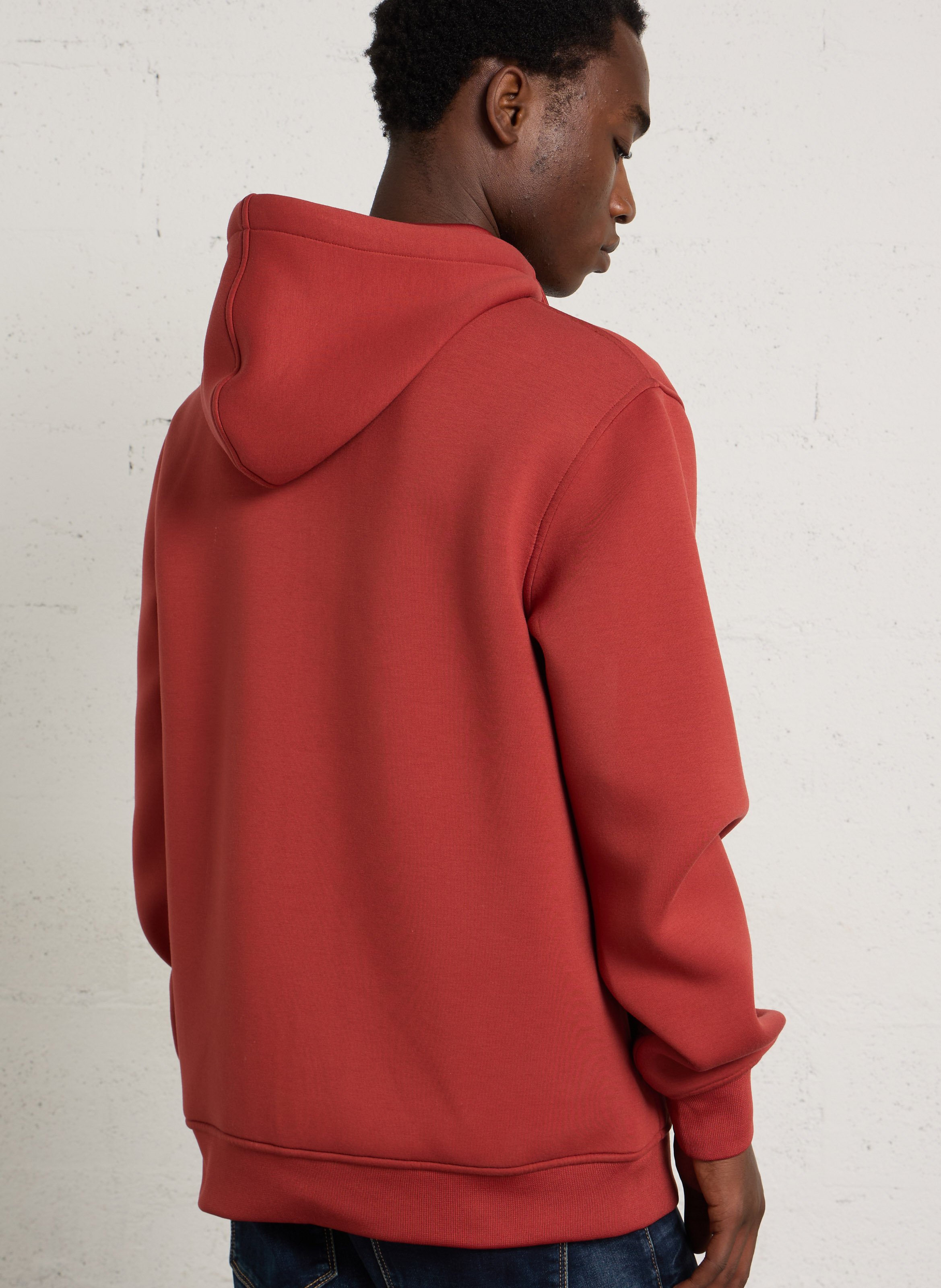 Weiter Kapuzen-Zipper-Sweatshirt K-WAY Rot