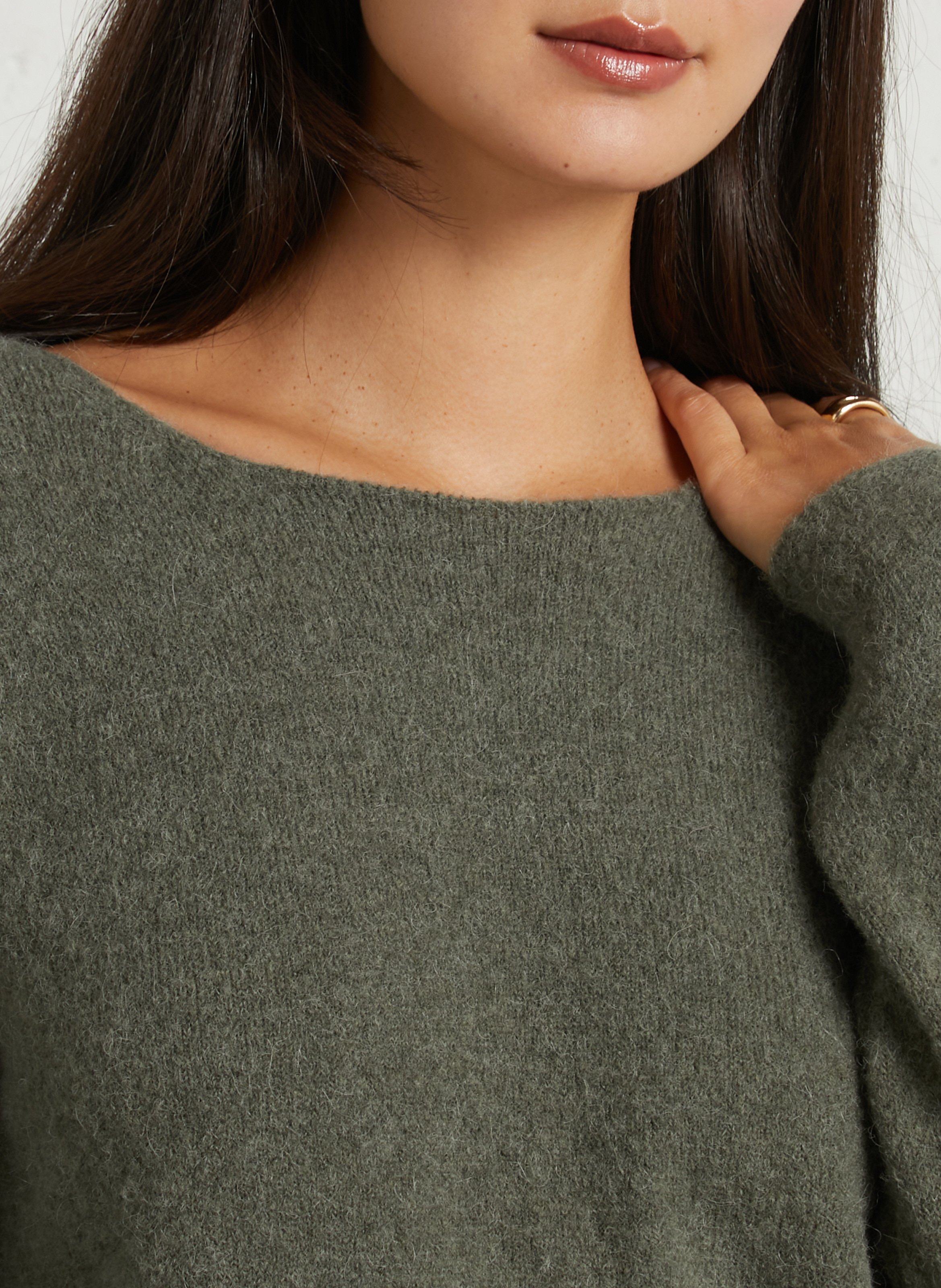 Oversized wool-blend sweater MAISON ANJE Khaki