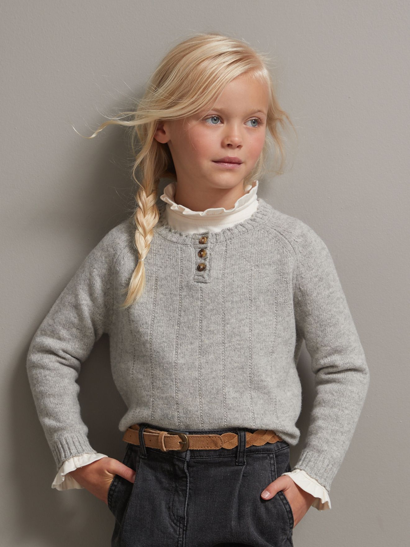 Pull discount fille laine