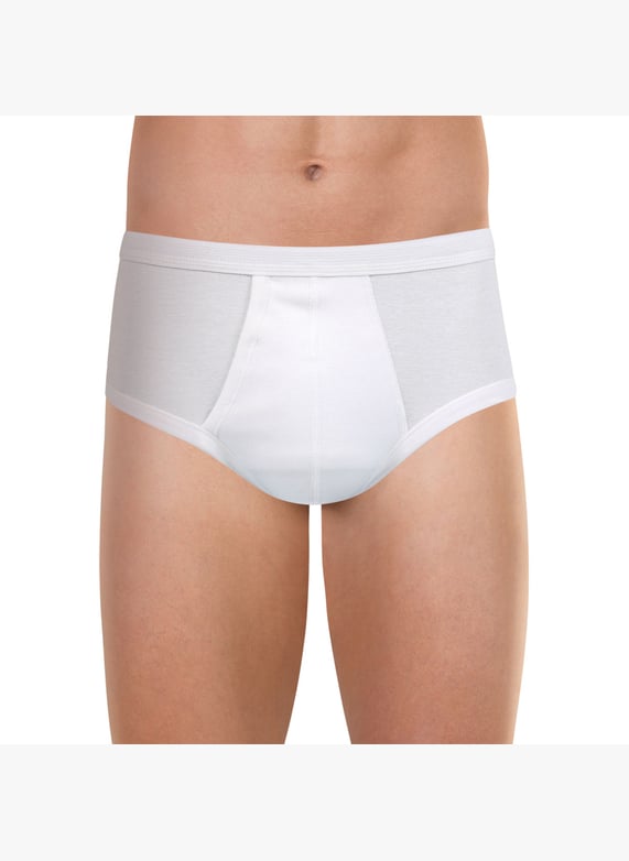 Slip Taille Haute Ouvert Pur Coton Premium Blanc Eminence Homme 001080001856 Place des Tendances