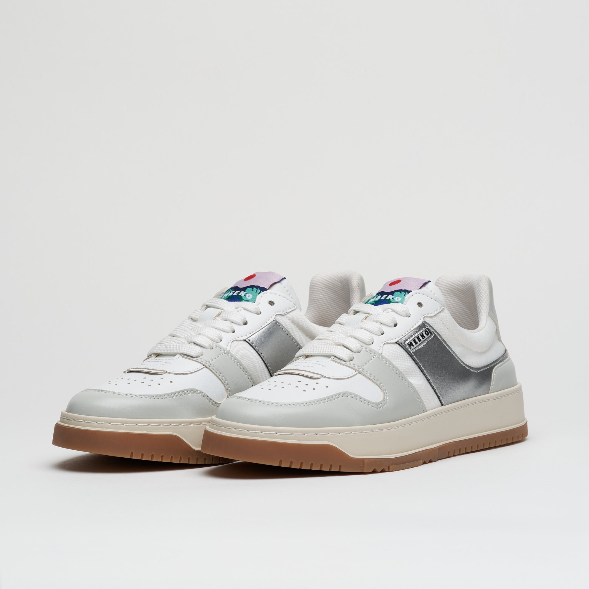 Eco-friendly low-top trainers MEEKO Silver