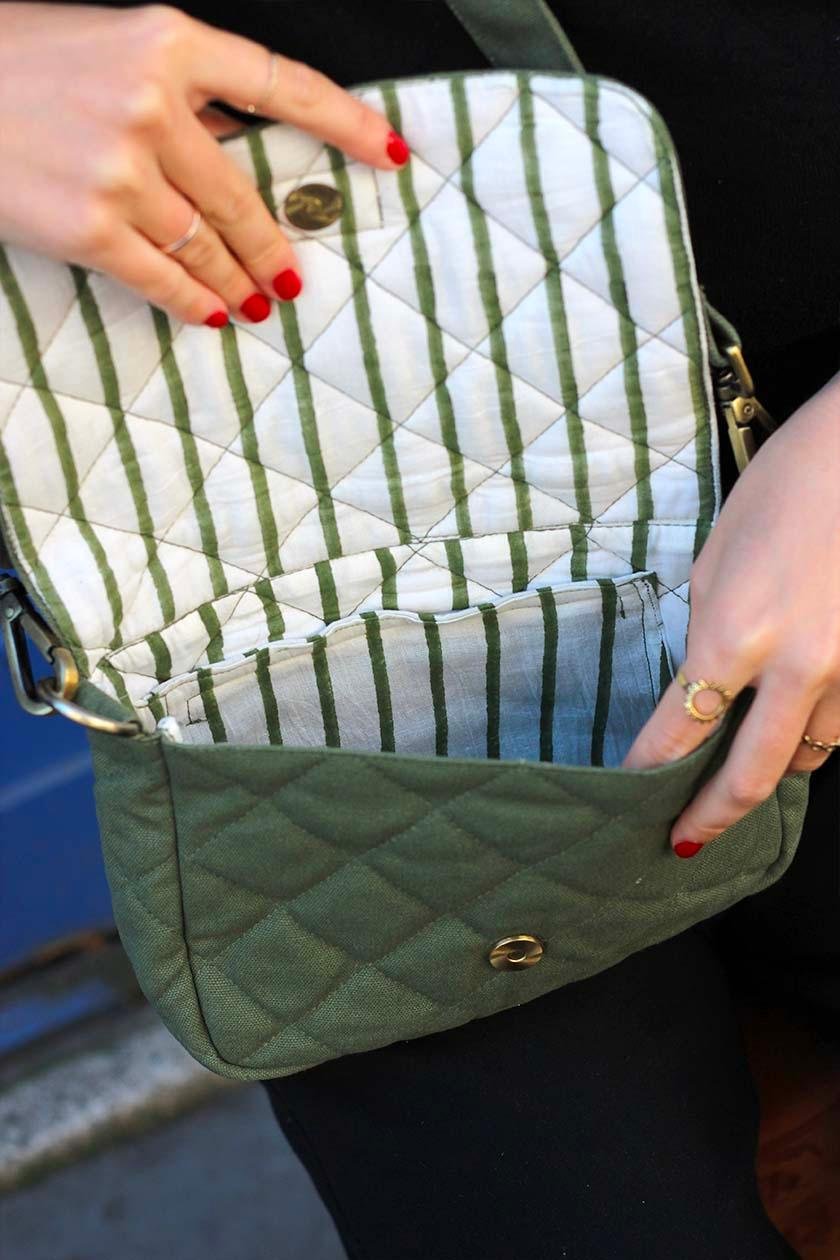 Cotton handbag HINDBAG Khaki