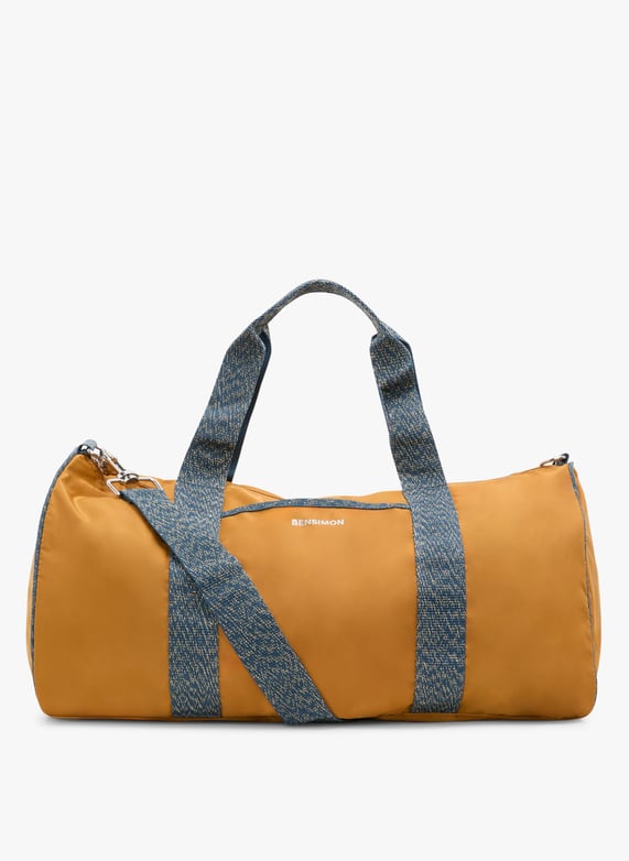 Grained Faux Leather Travel Bag Ocre Bensimon Women F19530C40224 0206 OCRE Place des Tendances Europe