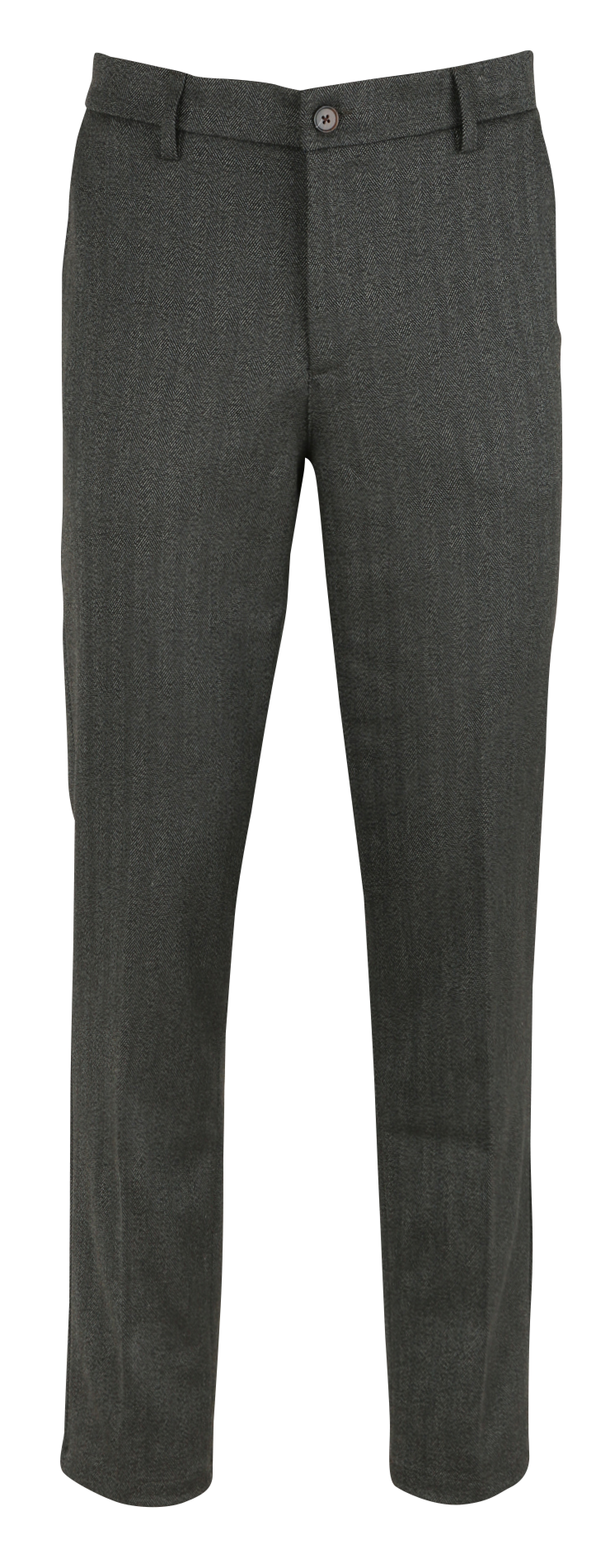 Herringbone suit pants COMO REG Black-olive night