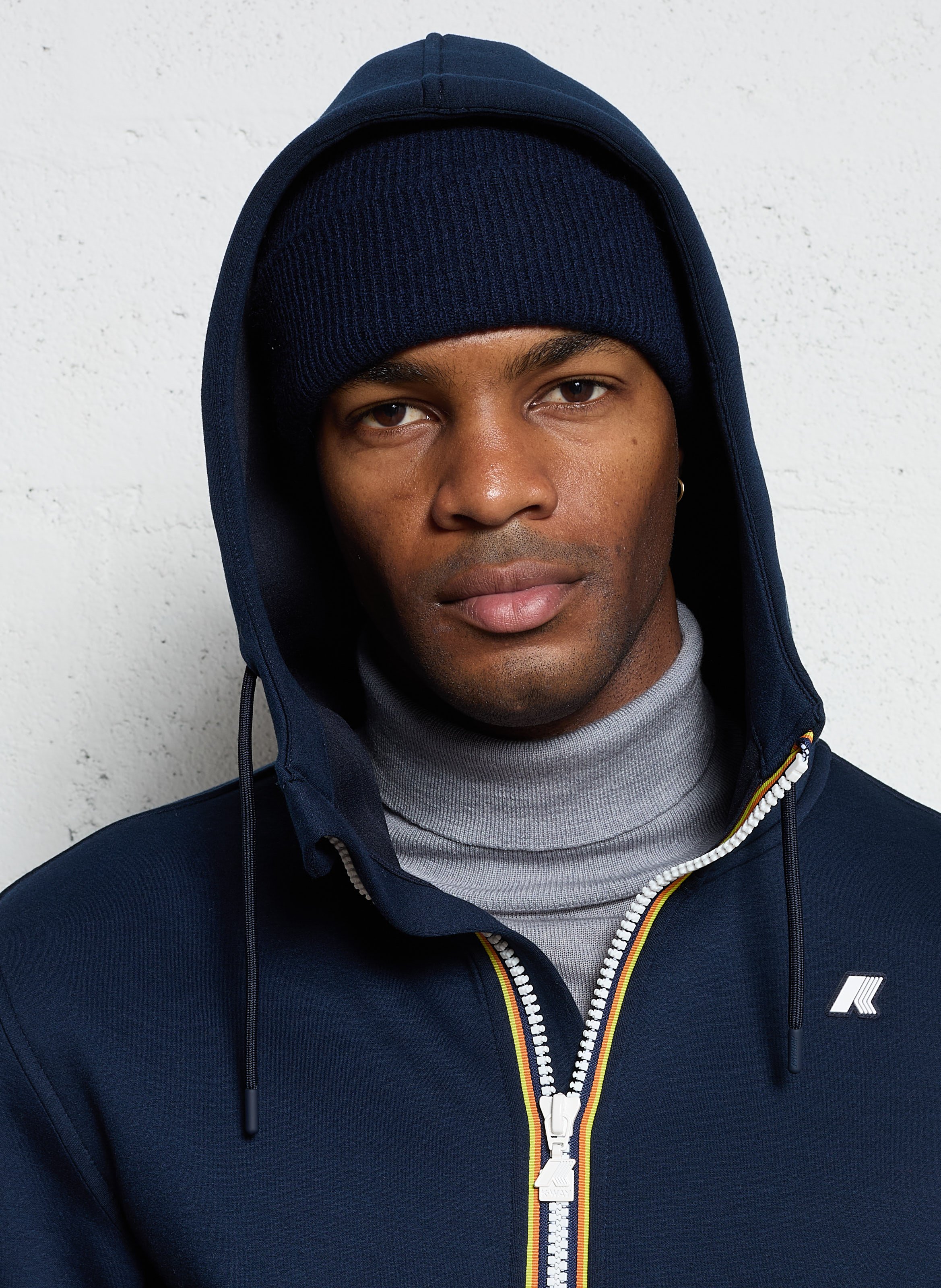 Sweat ample zippé à capuche | Bleu K-WAY Homme