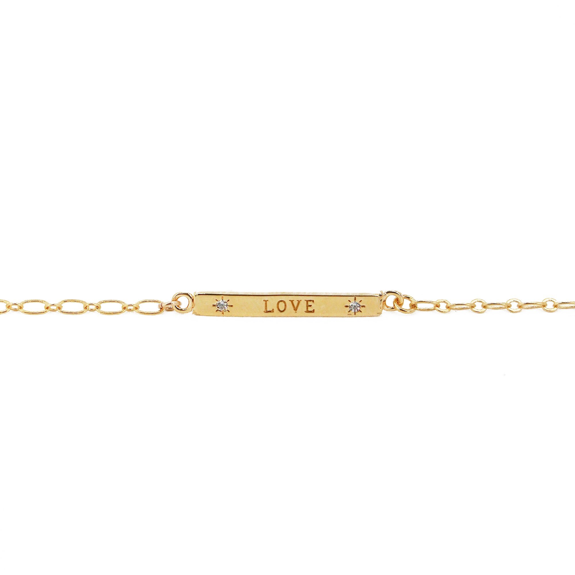 Gold plated mantra bracelet NILAI Golden