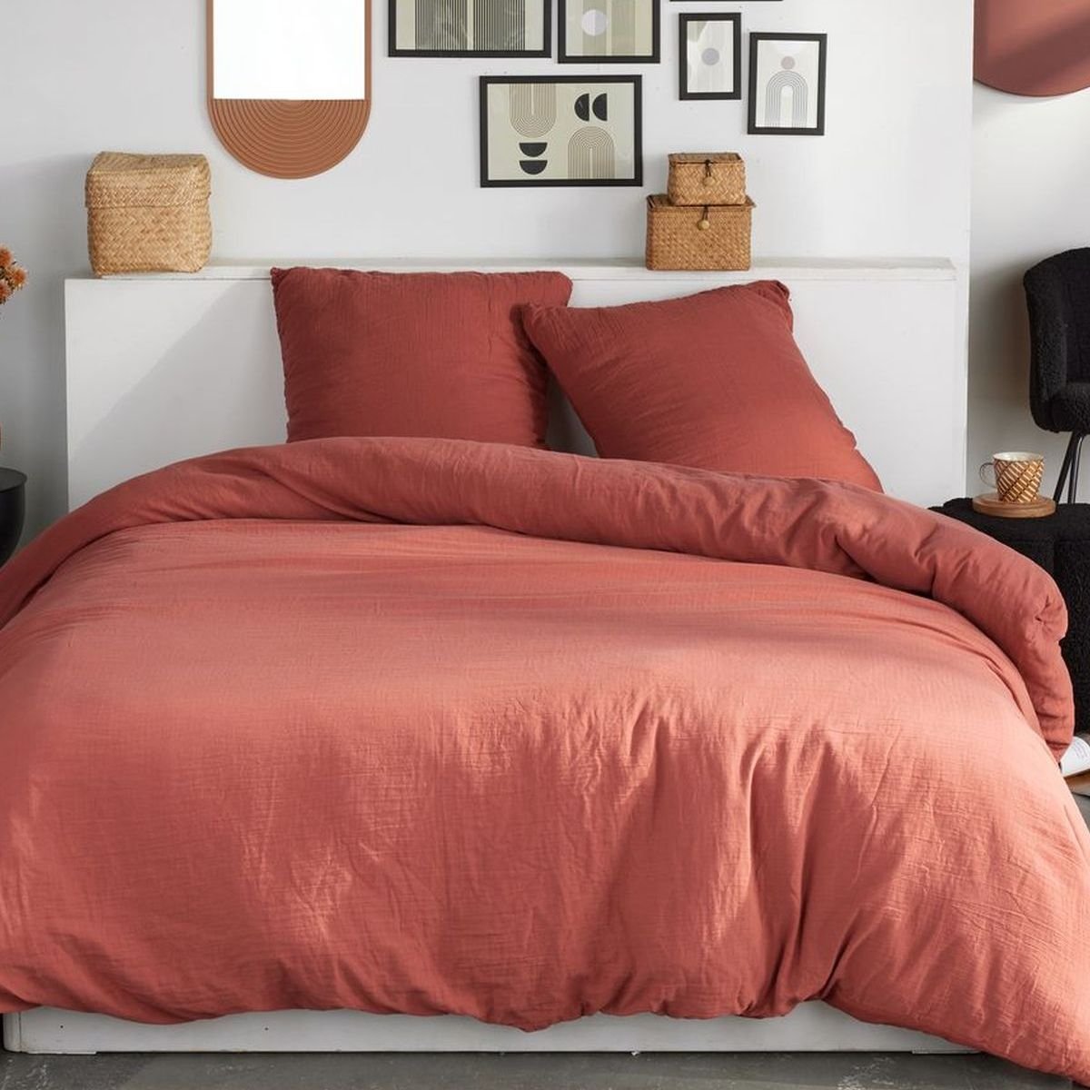Cotton bedding set TODAY LINGE DE MAISON Red