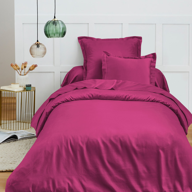 140 x 200 cm "premium" duvet cover for single bed COTON PUR Pink