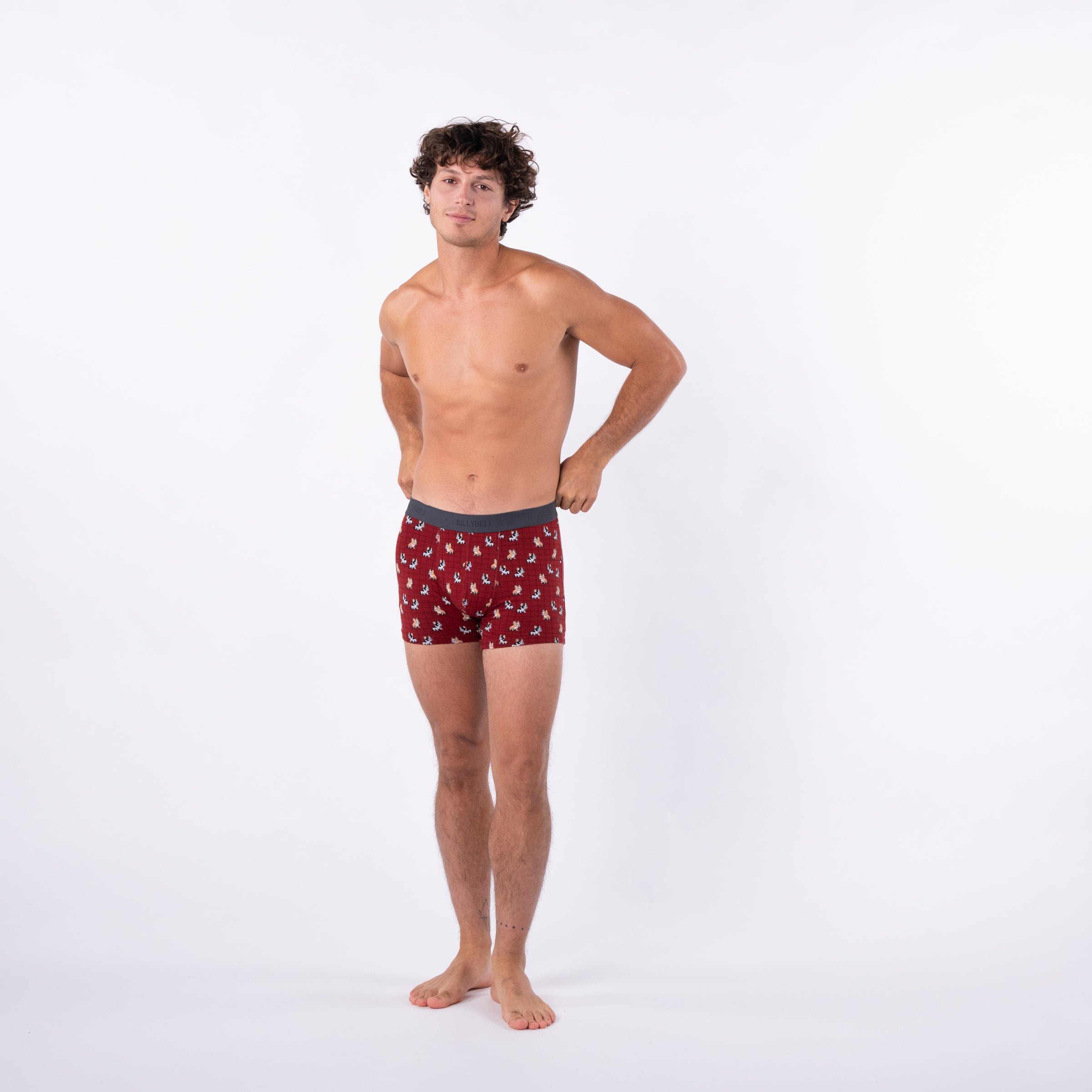 Organic cotton boxers BILLYBELT Red