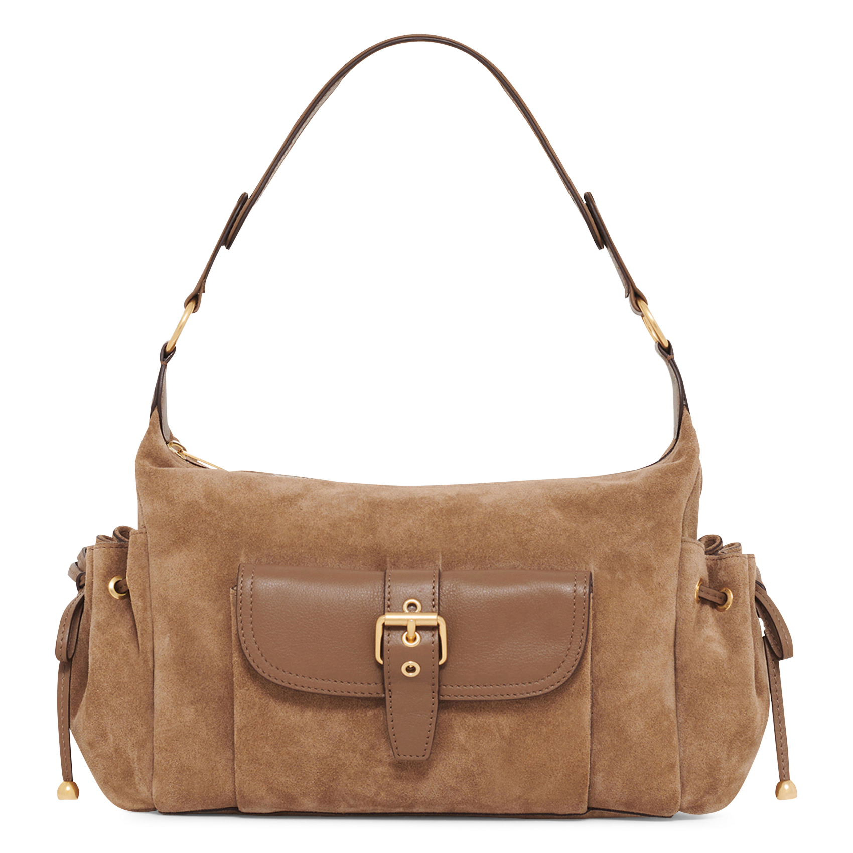 Schultertasche aus Veloursleder GERARD DAREL Grun