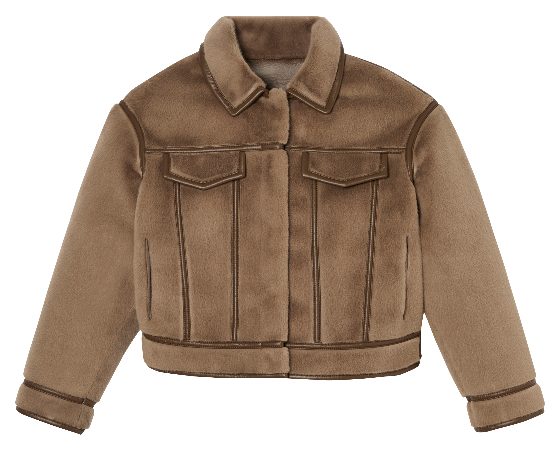 Short reversible oversized jacket ZAPA Brown