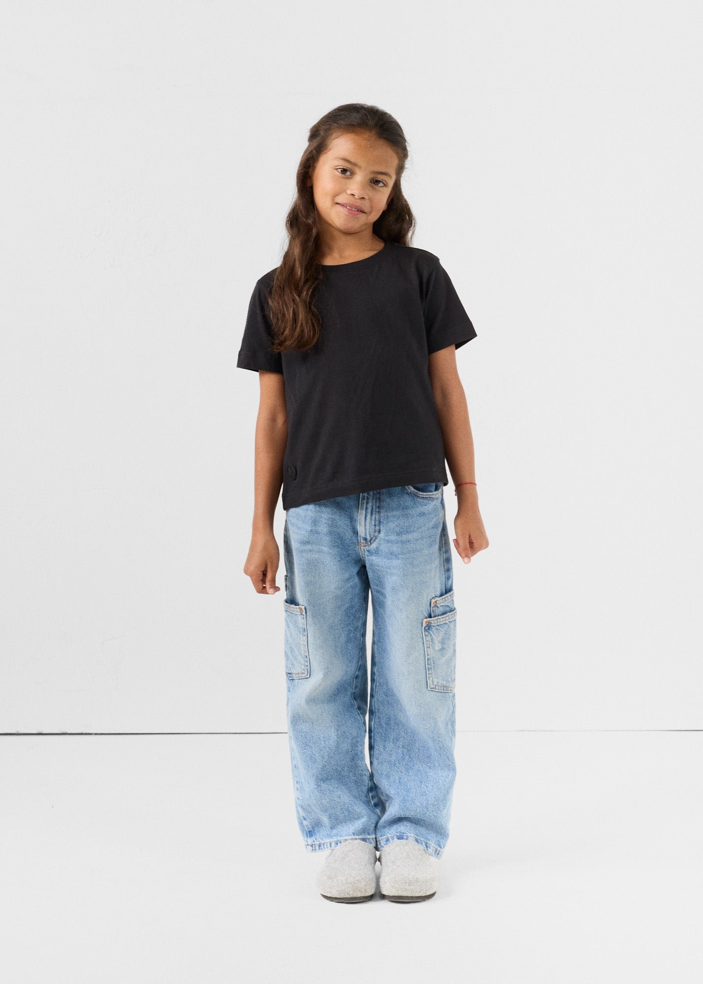 Round neck children's T-shirt pio JOTT Black