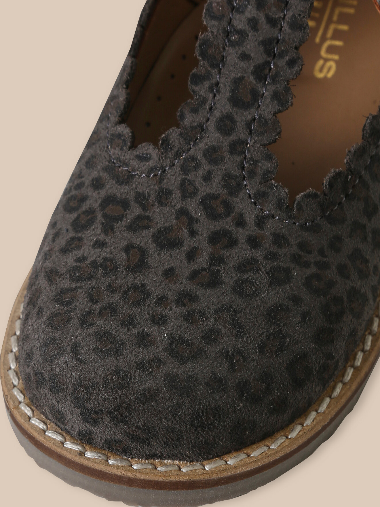 Baya goatskin suede T-bar shoes CYRILLUS Blue