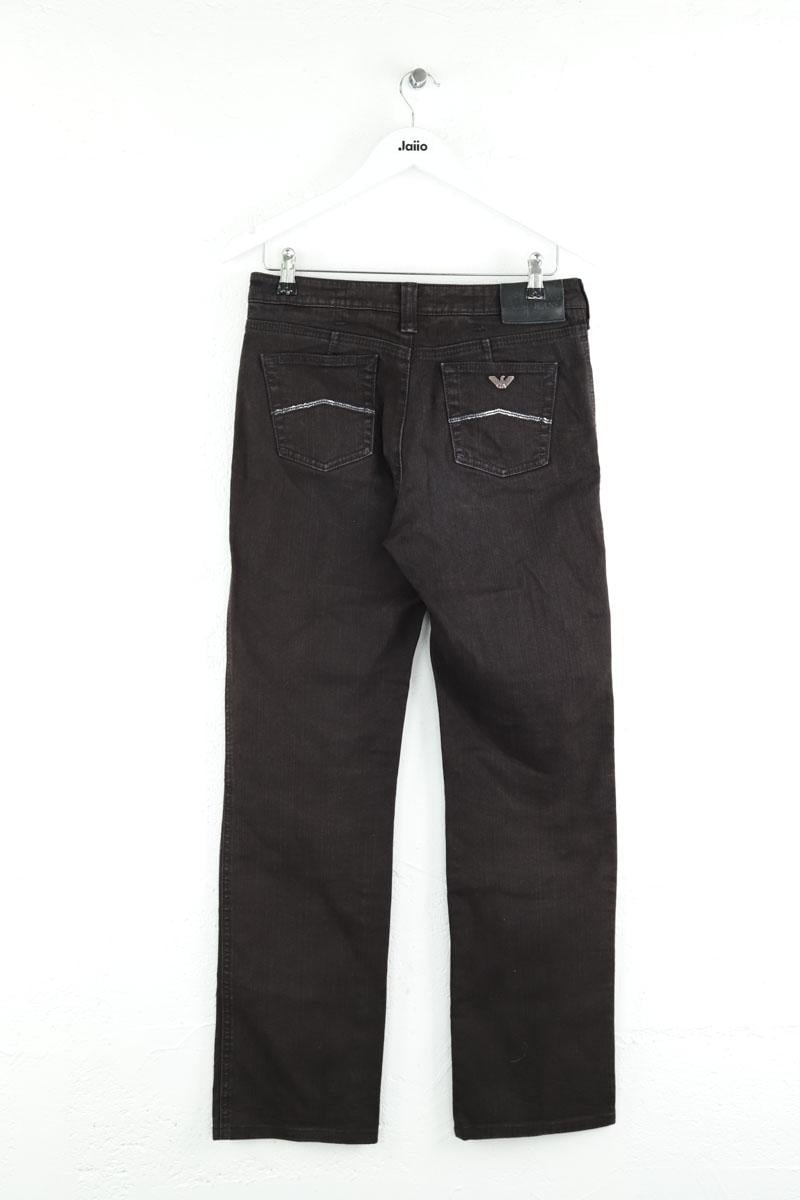 Cotton straight jeans ARMANI - SECONDE MAIN Black