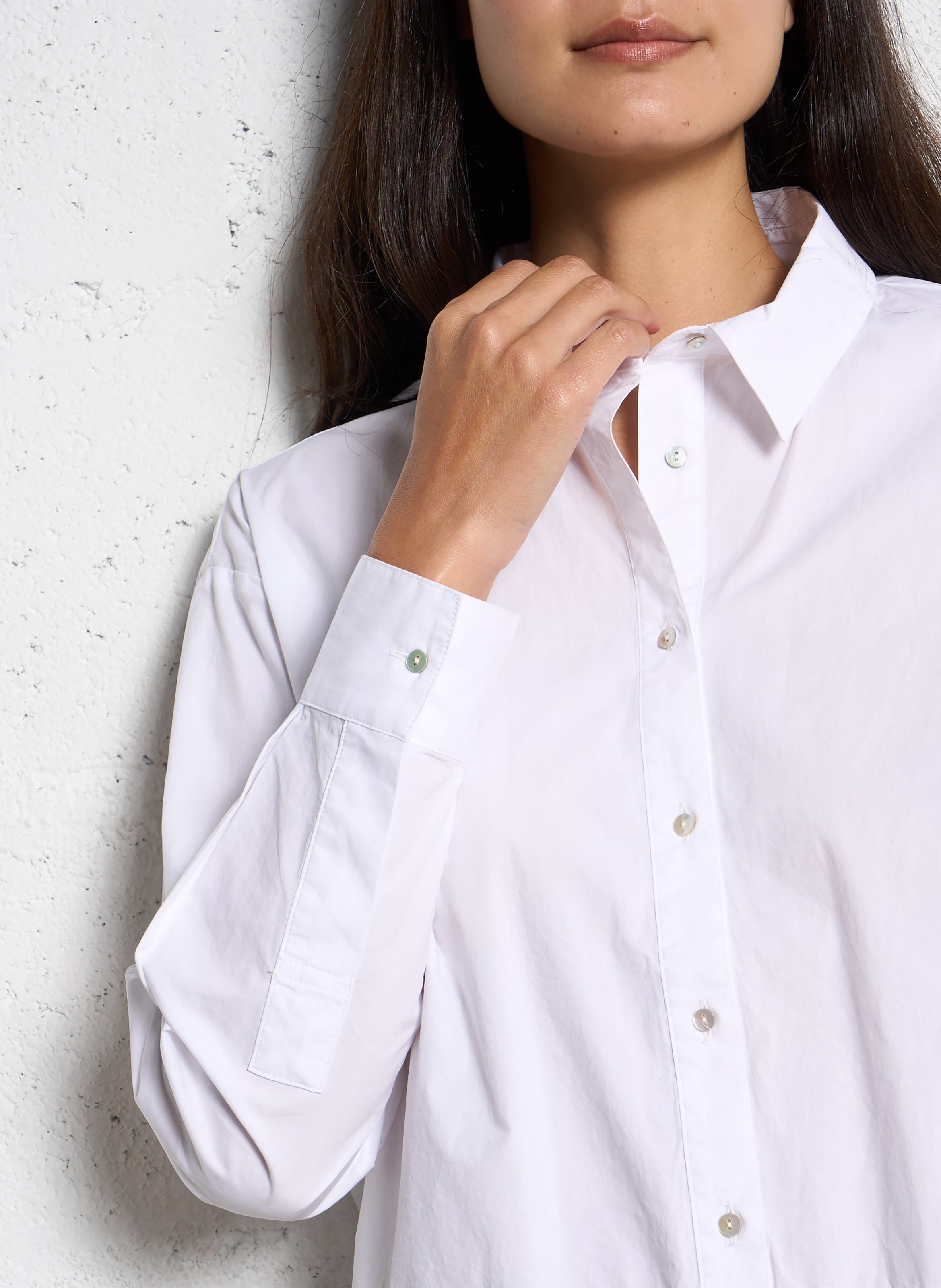 Capri plain oversized shirt BELLA JONES White