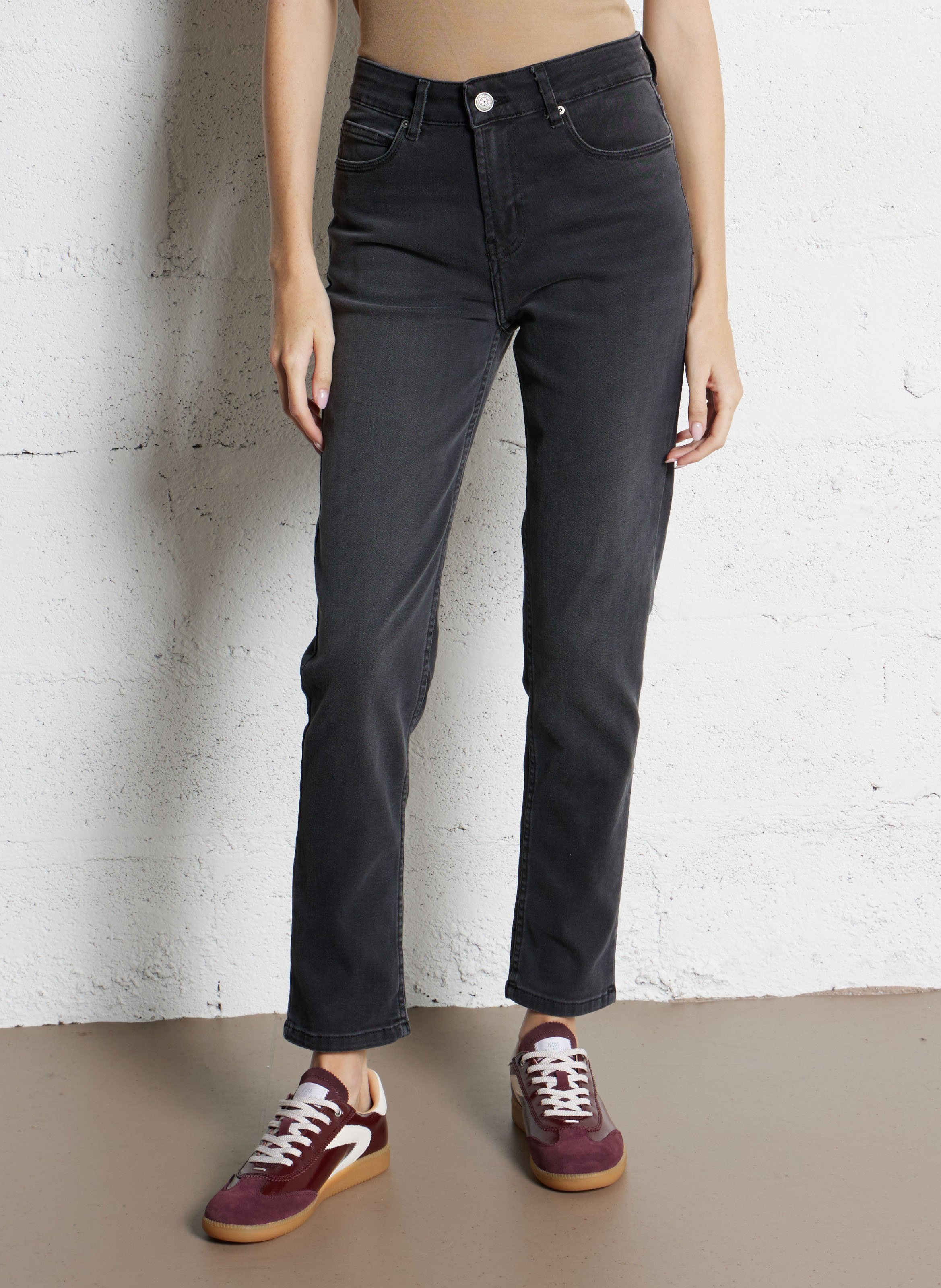 Cotton-blend boyfit jeans SUD EXPRESS Black