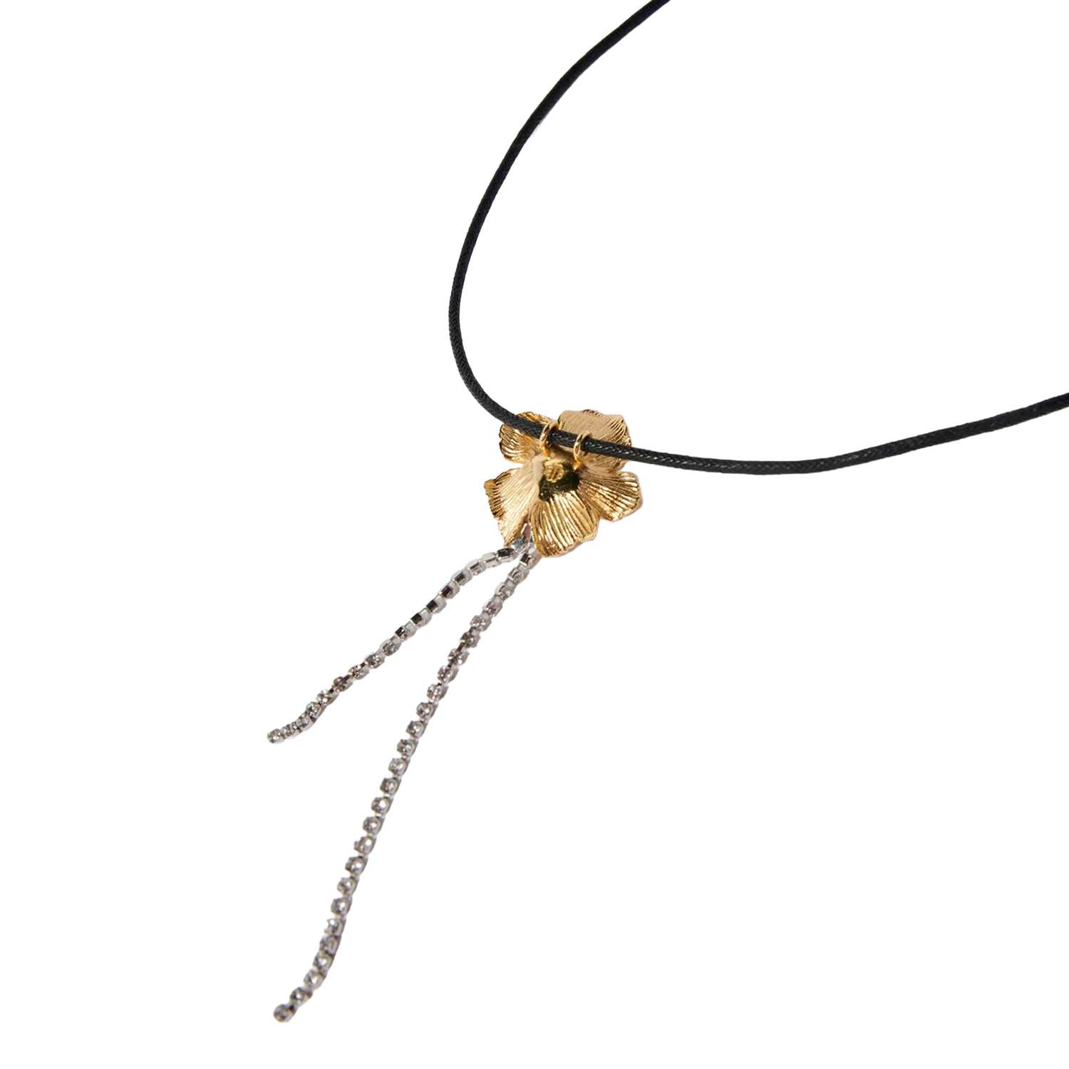 Korte ketting met bloem MAJE Goudkleurig