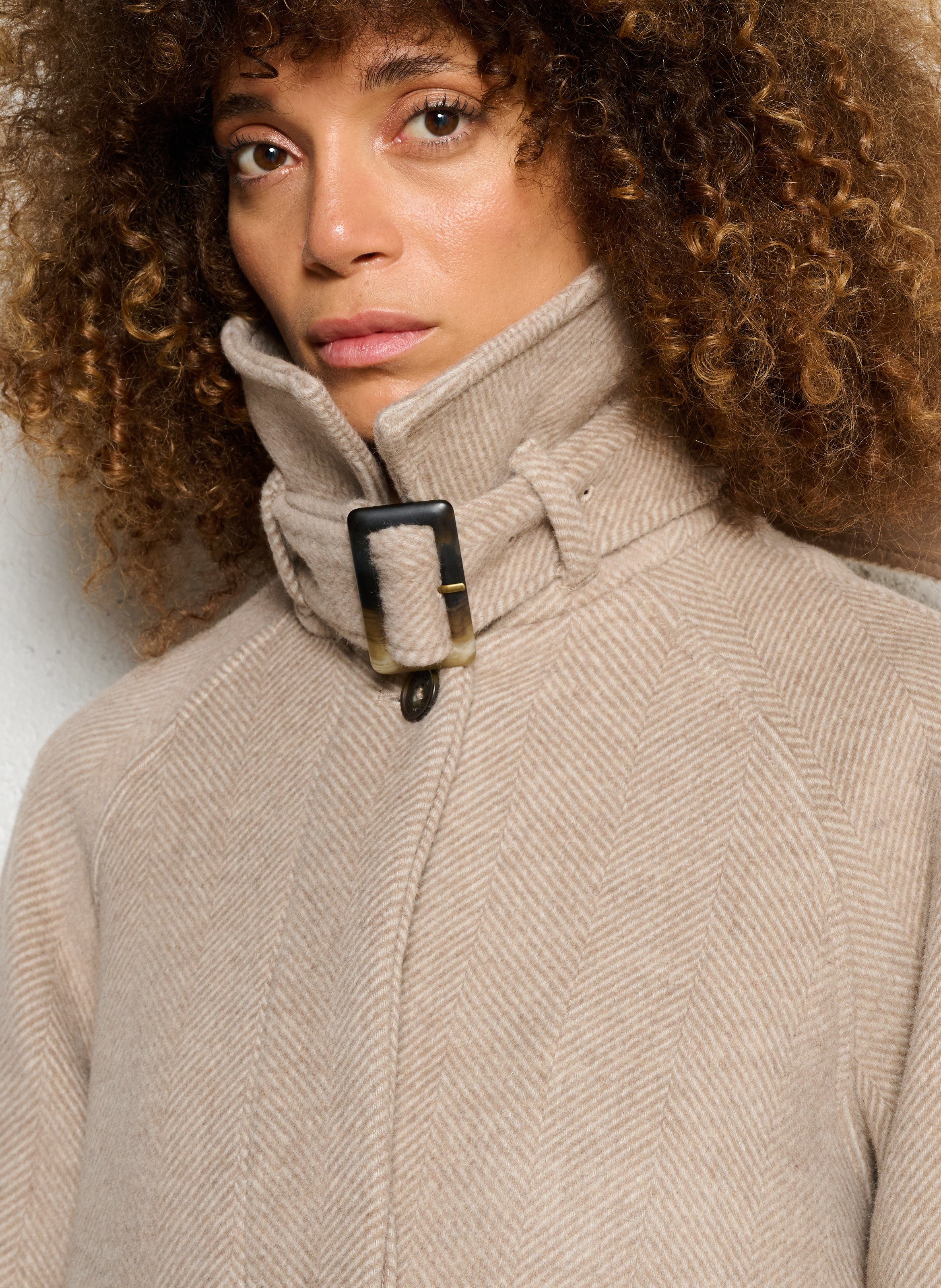 Mid-length wool-blend straight-cut coat DAMSON MADDER Grey