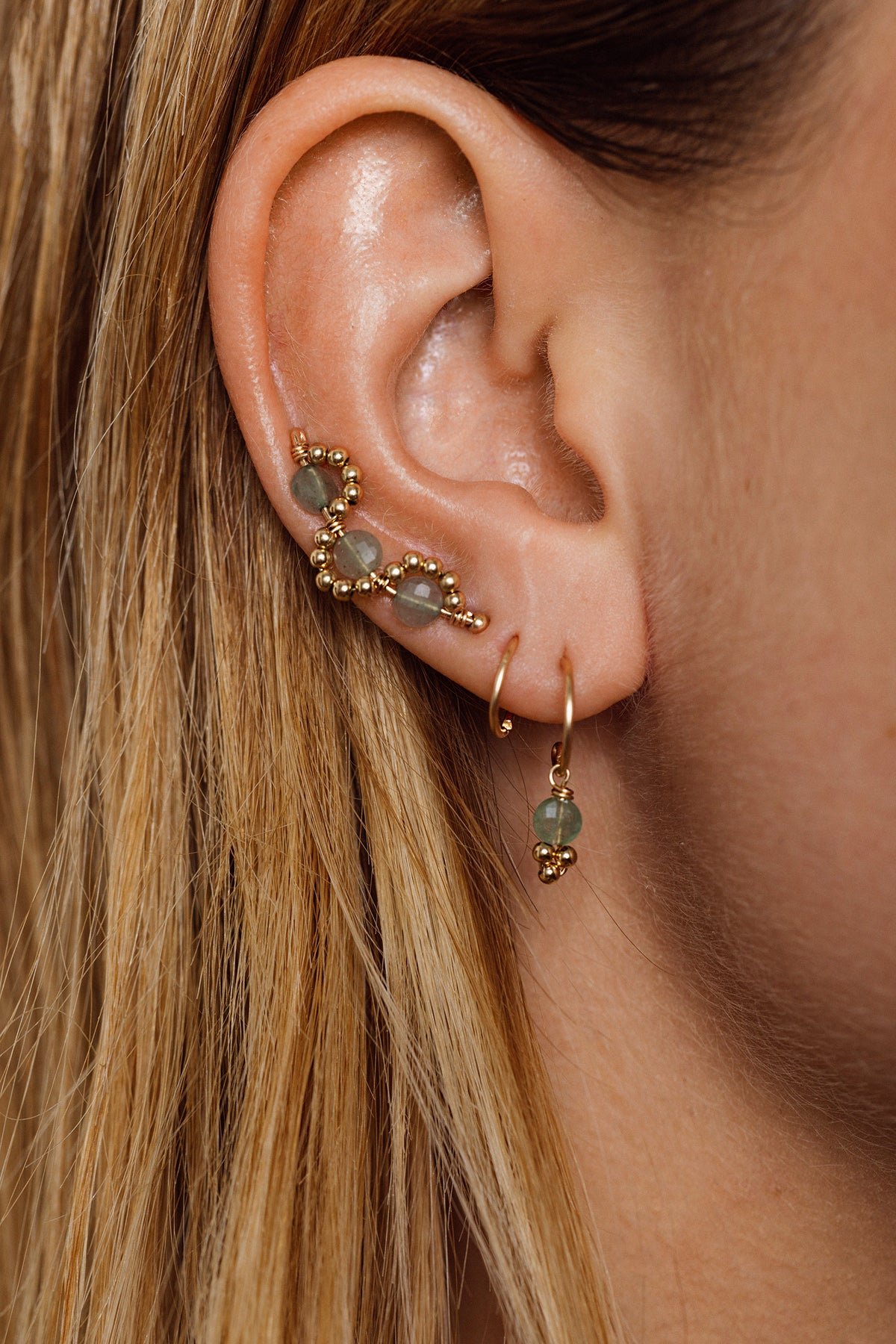 Gaïa Hoop Earrings - Emerald YAY Green