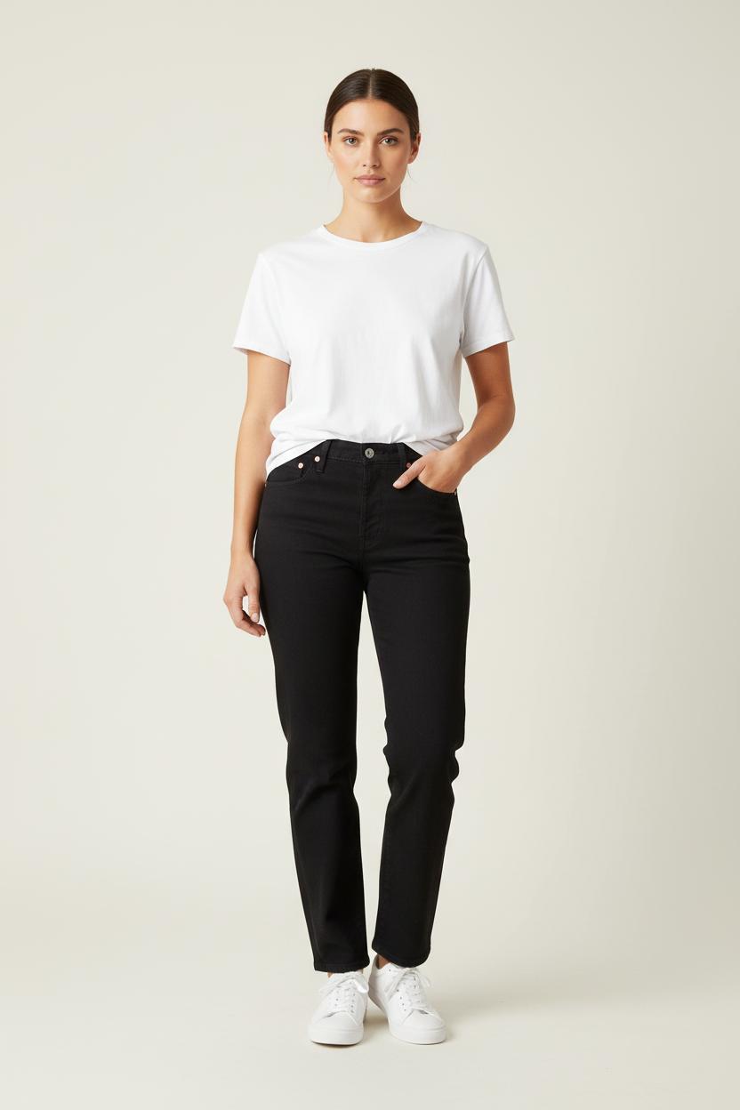 Cropped slim jeans with studs LEVI'S - Seconde main Black