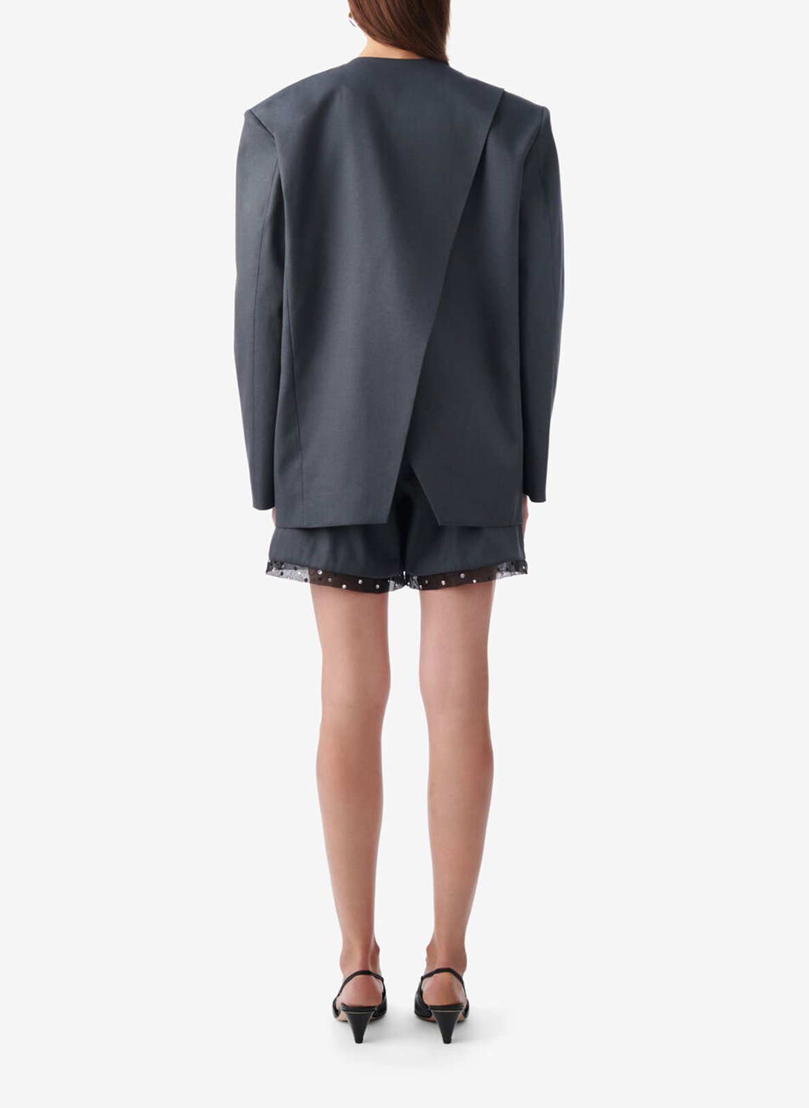 Solid V-neck tailored blazer IRO Grey