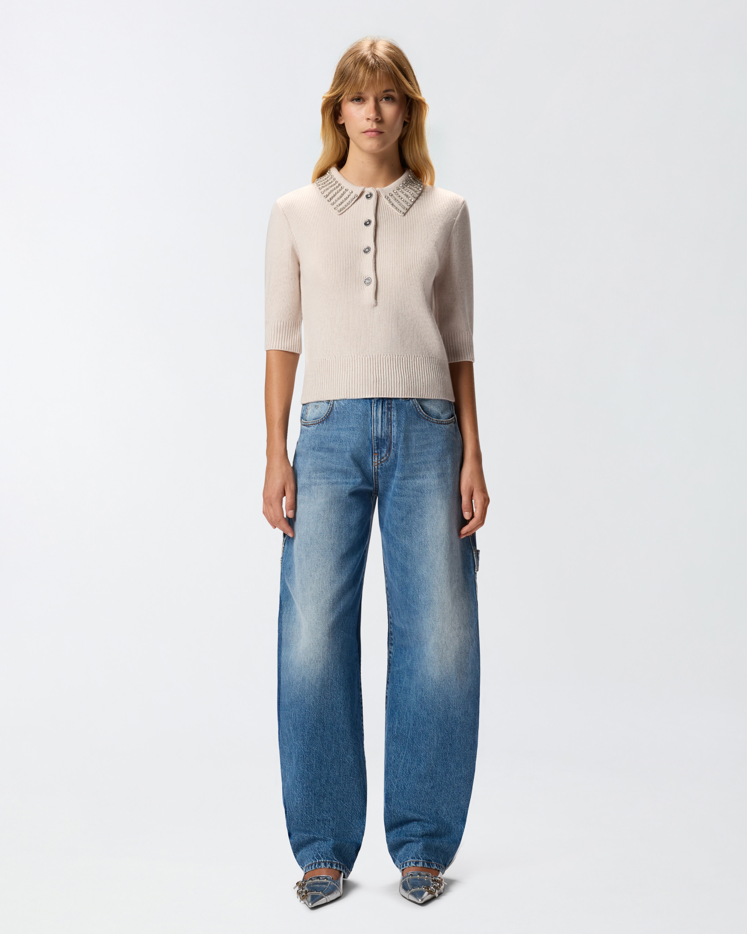 Polo-style sweater PINKO Silver