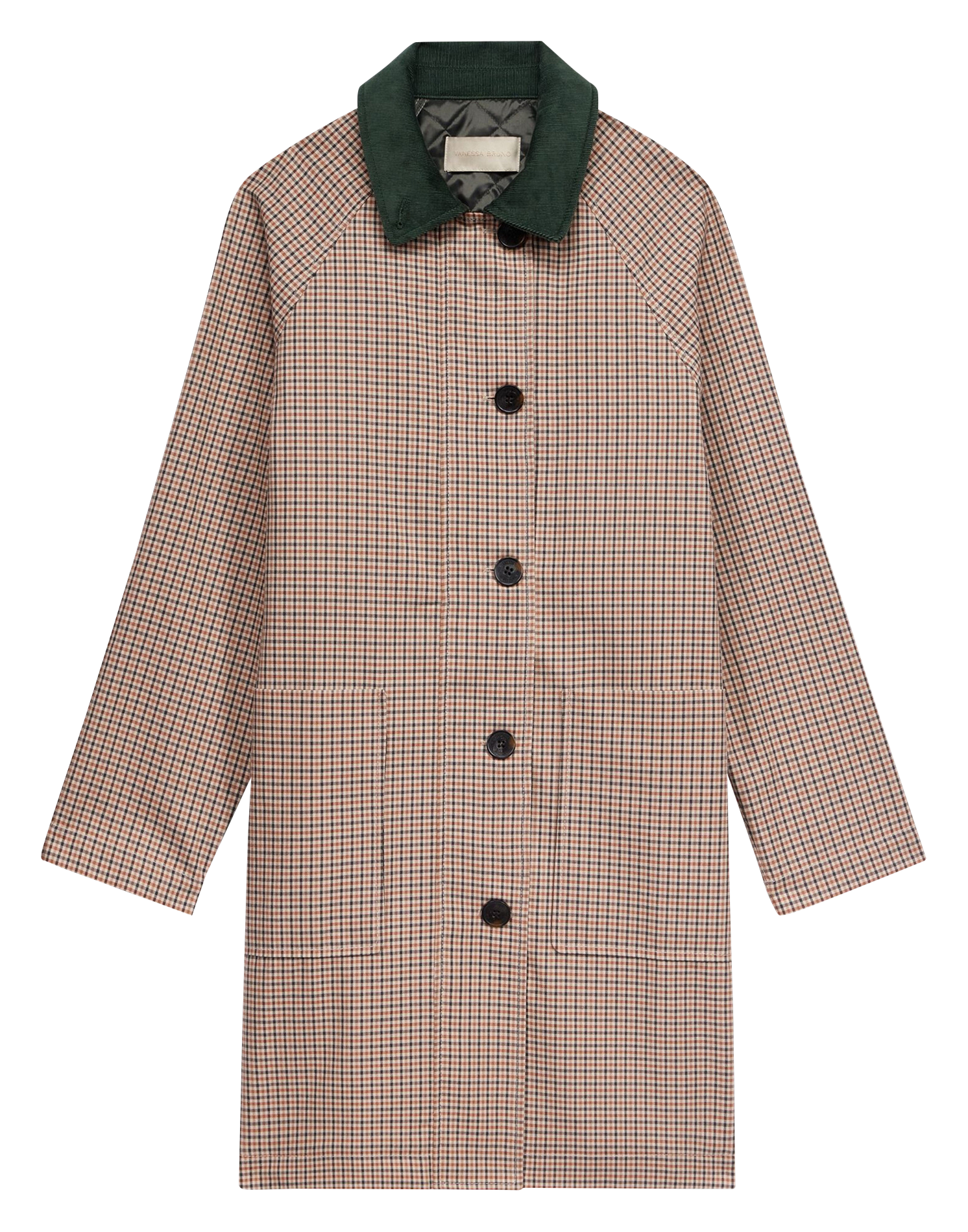 Geruite jas met klassieke kraag VANESSA BRUNO Veelkleurig