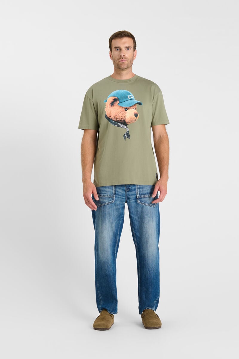 Tommy Badge T-shirt LE TEMPS DES CERISES Khaki