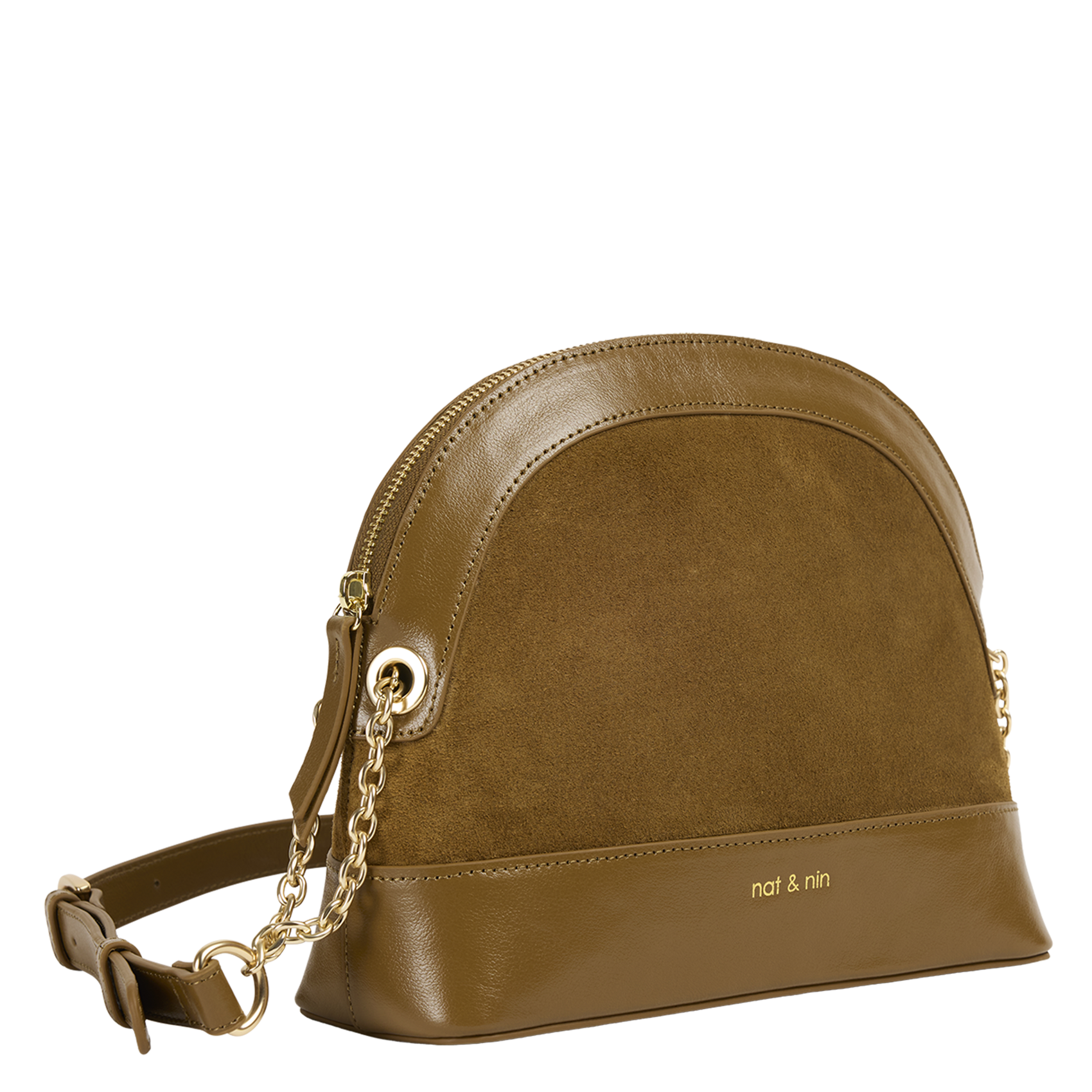 Leren clutch Bruin