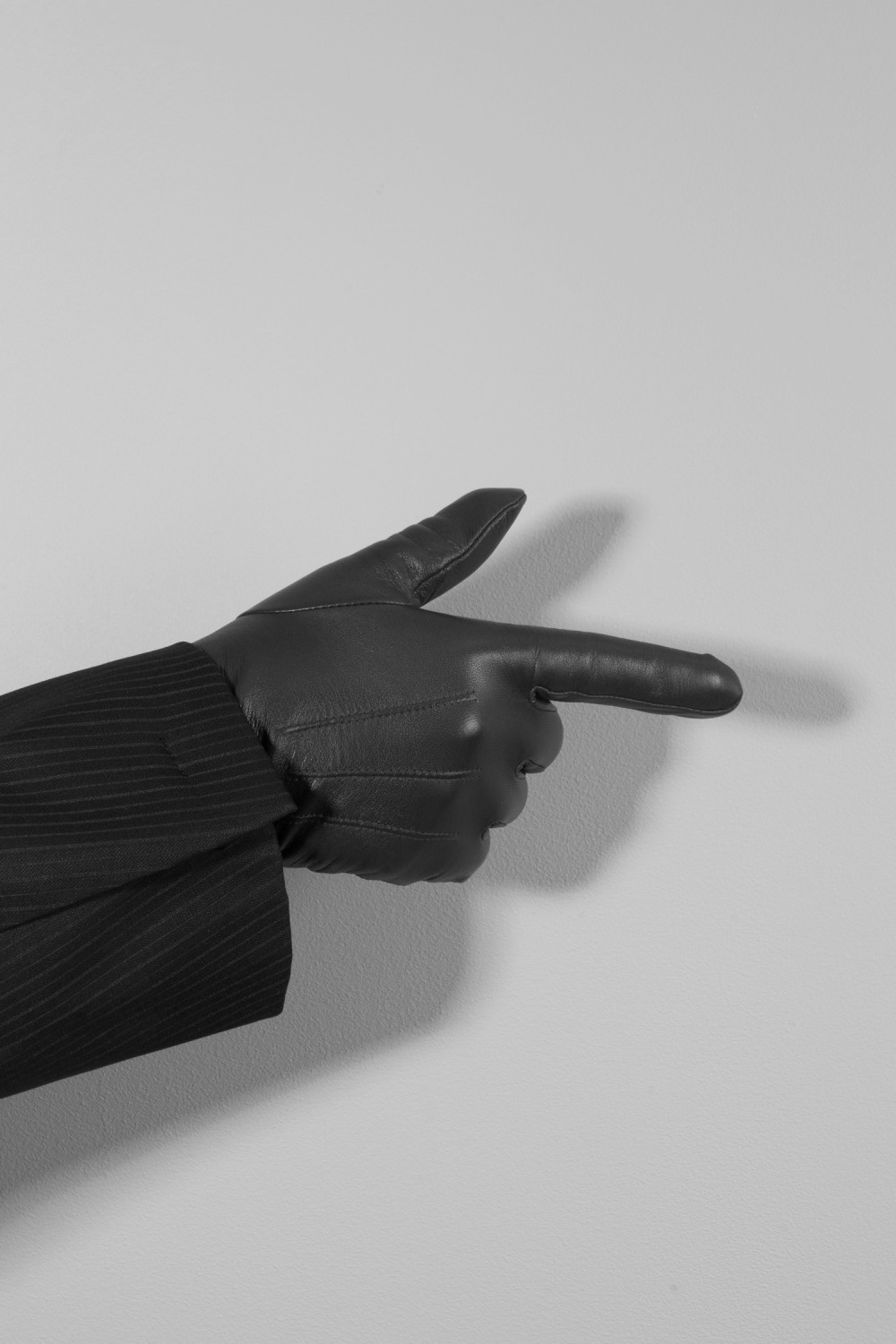 Rick leather gloves lined with cashmere AGNELLE Black