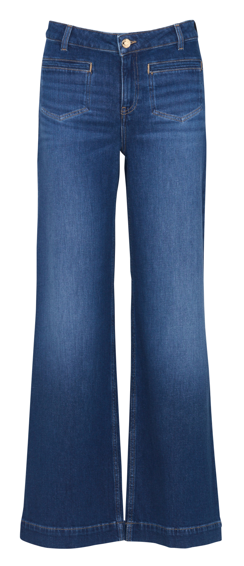 Wide high-waisted plain jeans MAISON 123 Blue