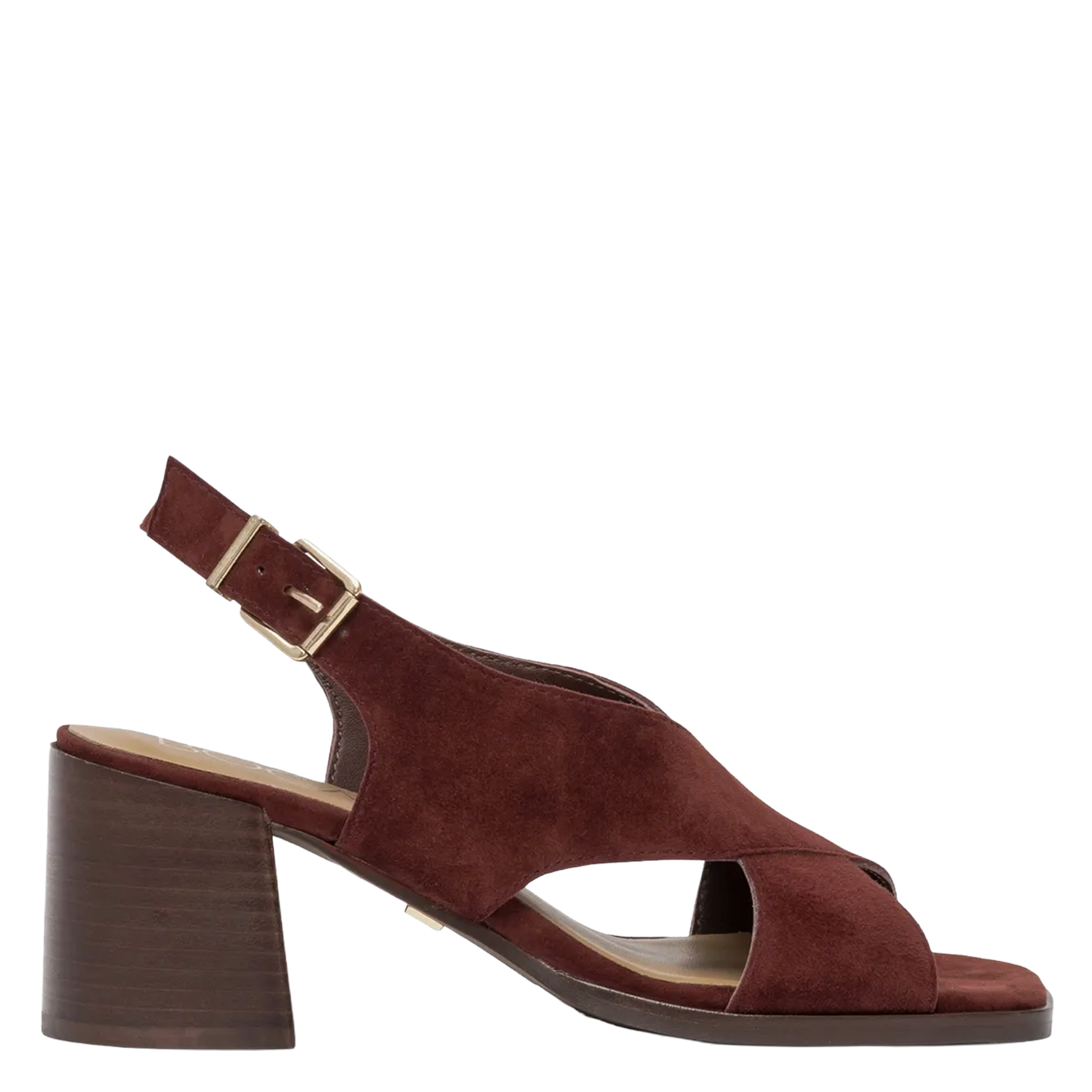 Sandales à talon en cuir velours BOCAGE