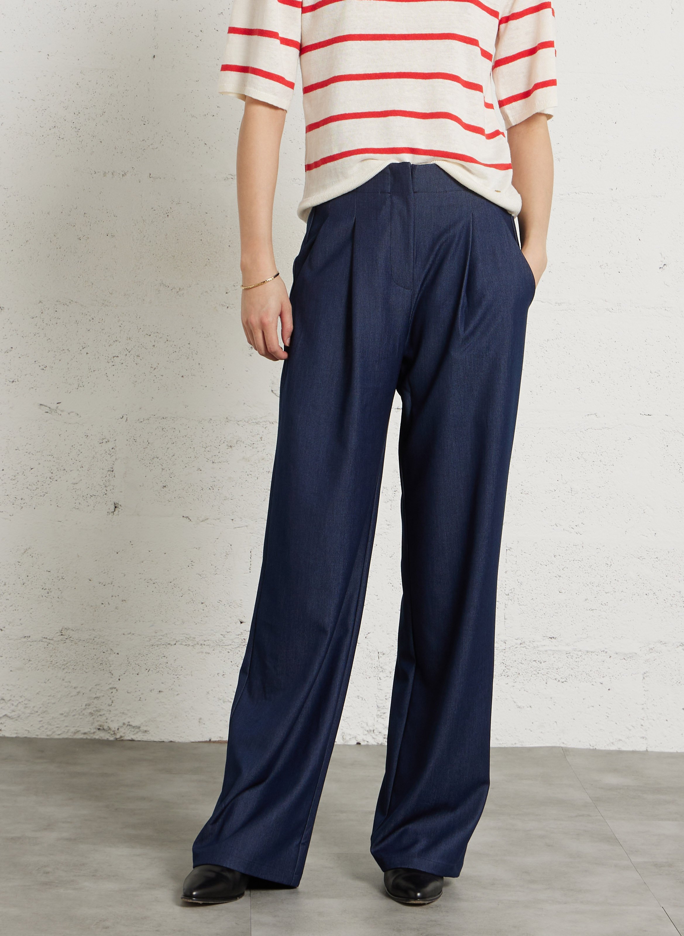 Fließende weite Hose LA PETITE ETOILE Jeans ohne Waschung