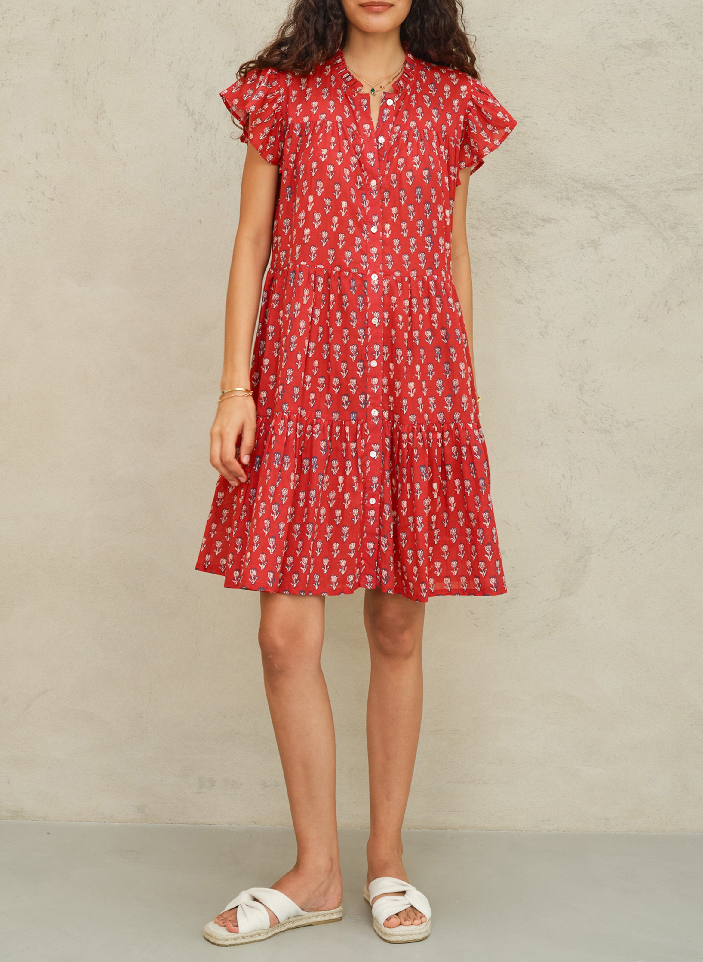 Printed dress M.A.B.E Red