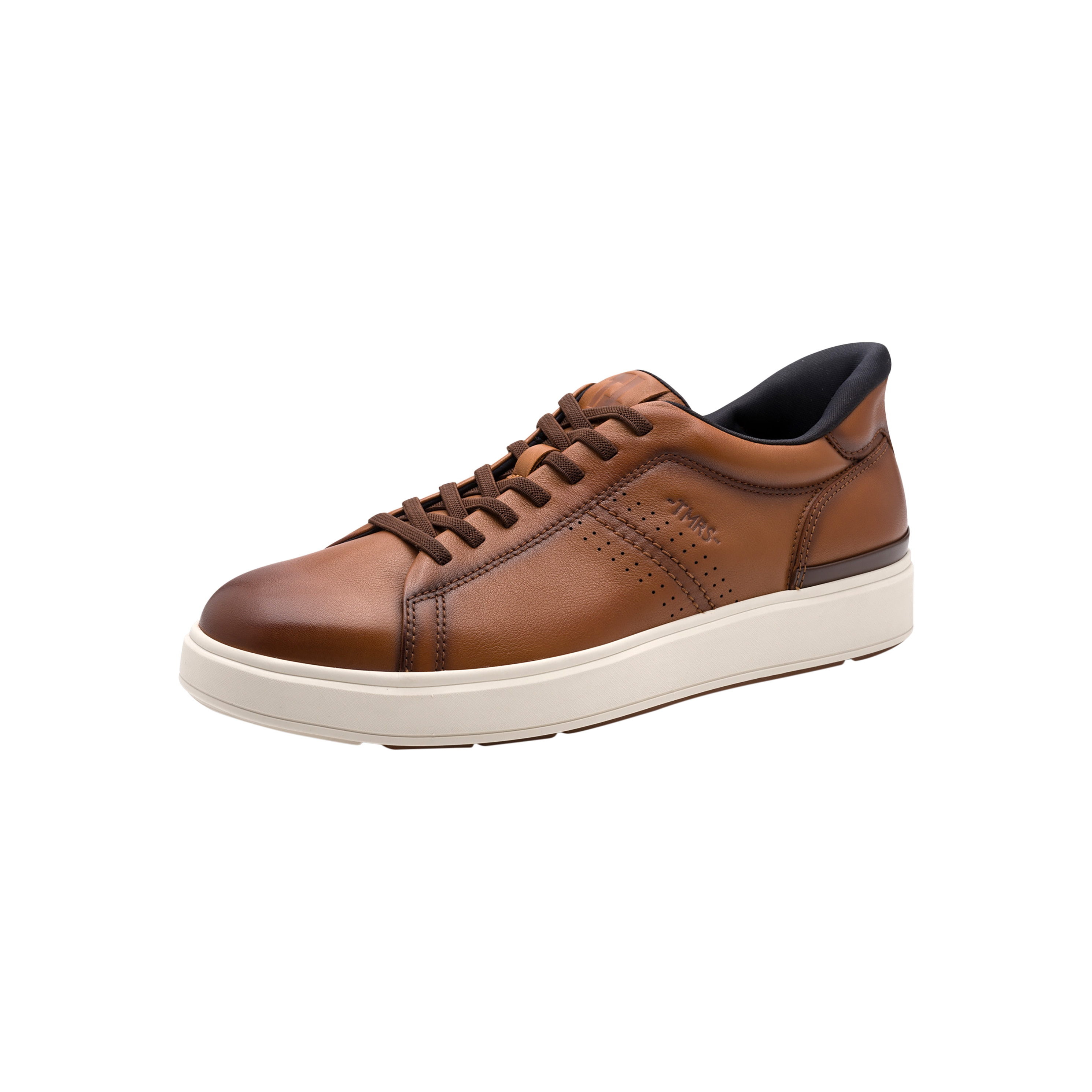 Leather trainers TAMARIS Brown