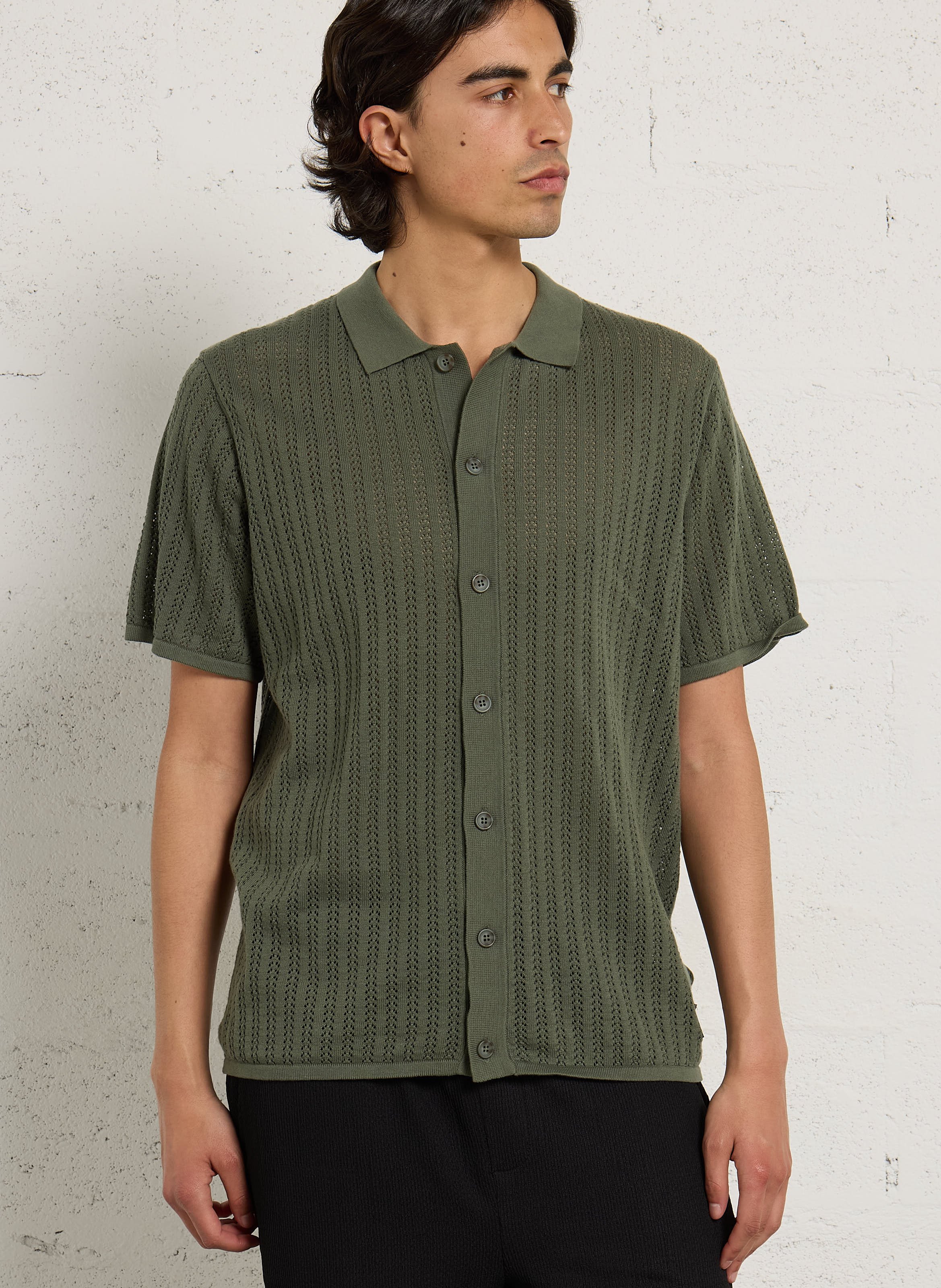 Chemise droit col classique en coton LE TEMPS DES CERISES Blanc