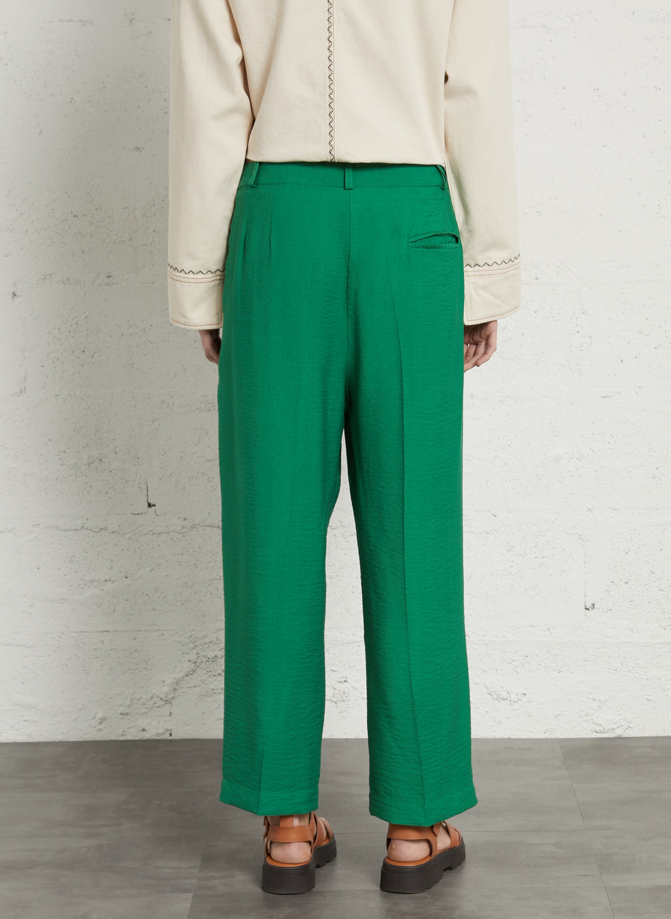 Pantalon droit  TINSELS Vert