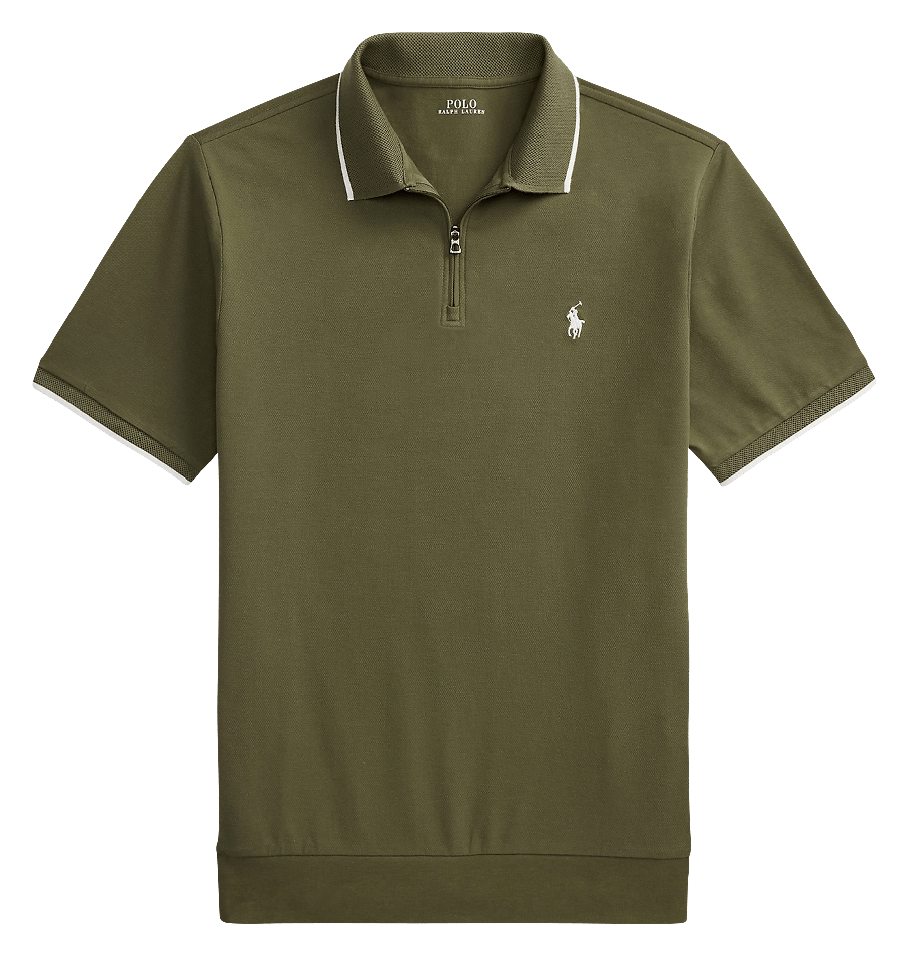 Straight cotton-blend polo shirt POLO RALPH LAUREN Green