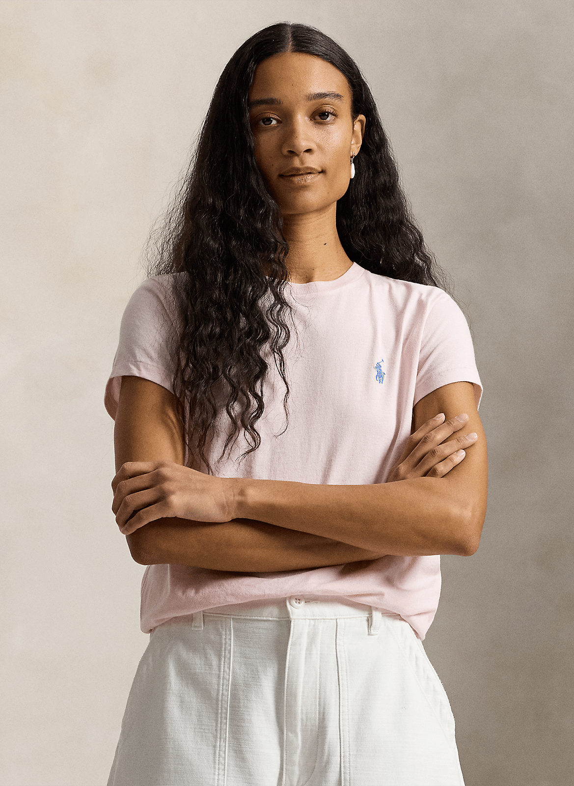 T-Shirt mit kurzen Ärmeln und Logo POLO RALPH LAUREN Rosa