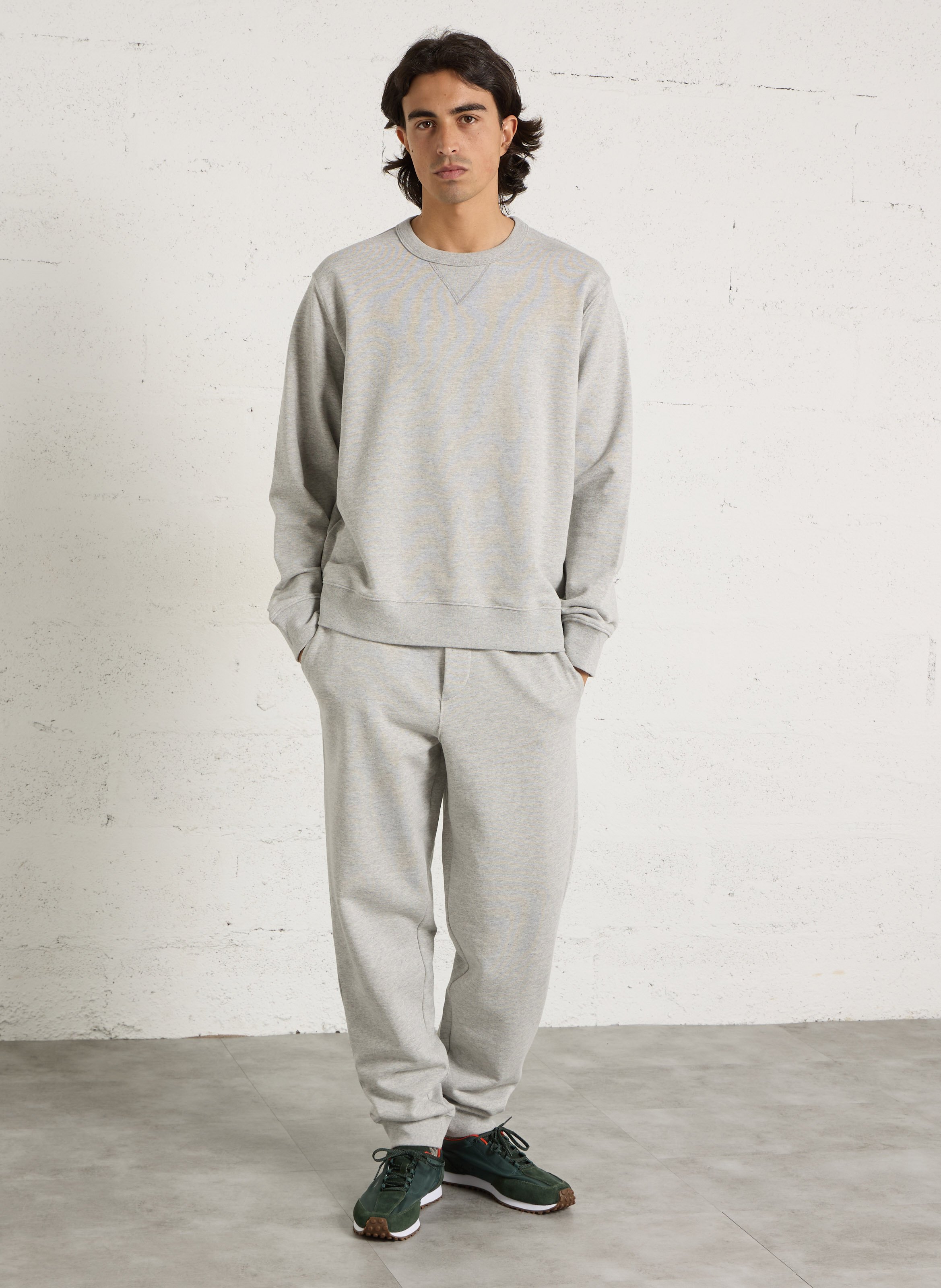 Jogging taille haute en coton AU PRINTEMPS PARIS Gris