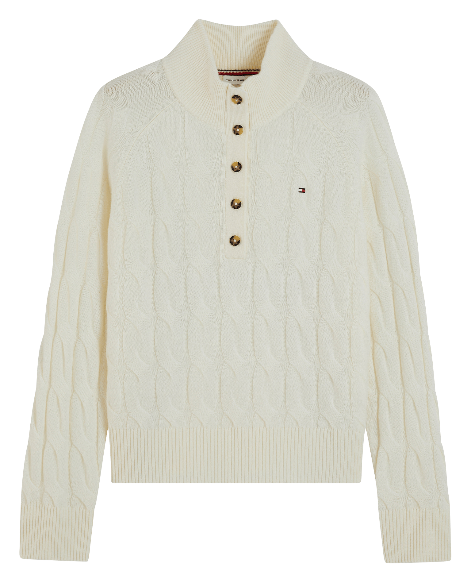 Wollpullover mit Stehkragen TOMMY HILFIGER Gelb
