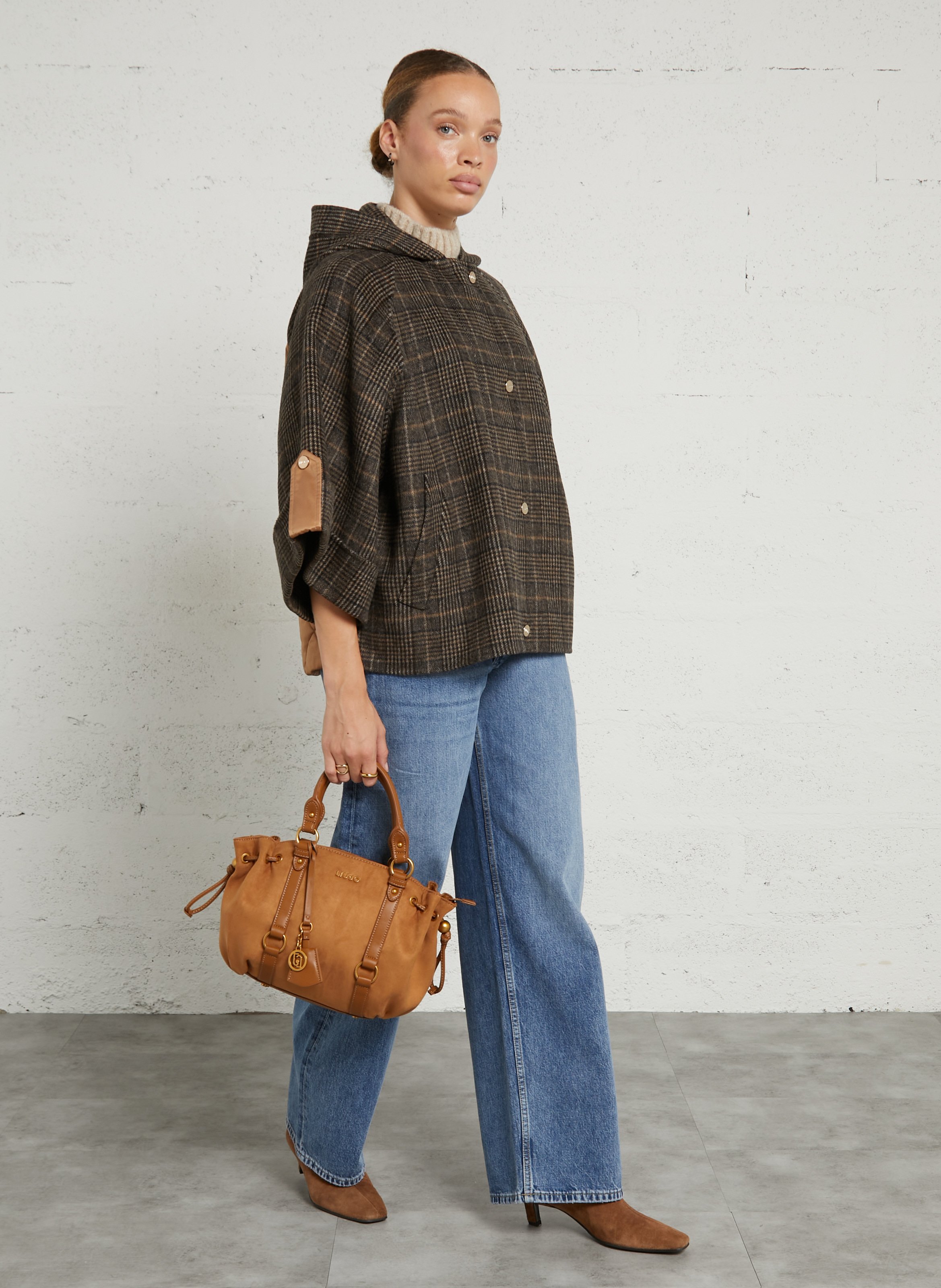 Weite Wollmischungsjacke LIU JO Braun